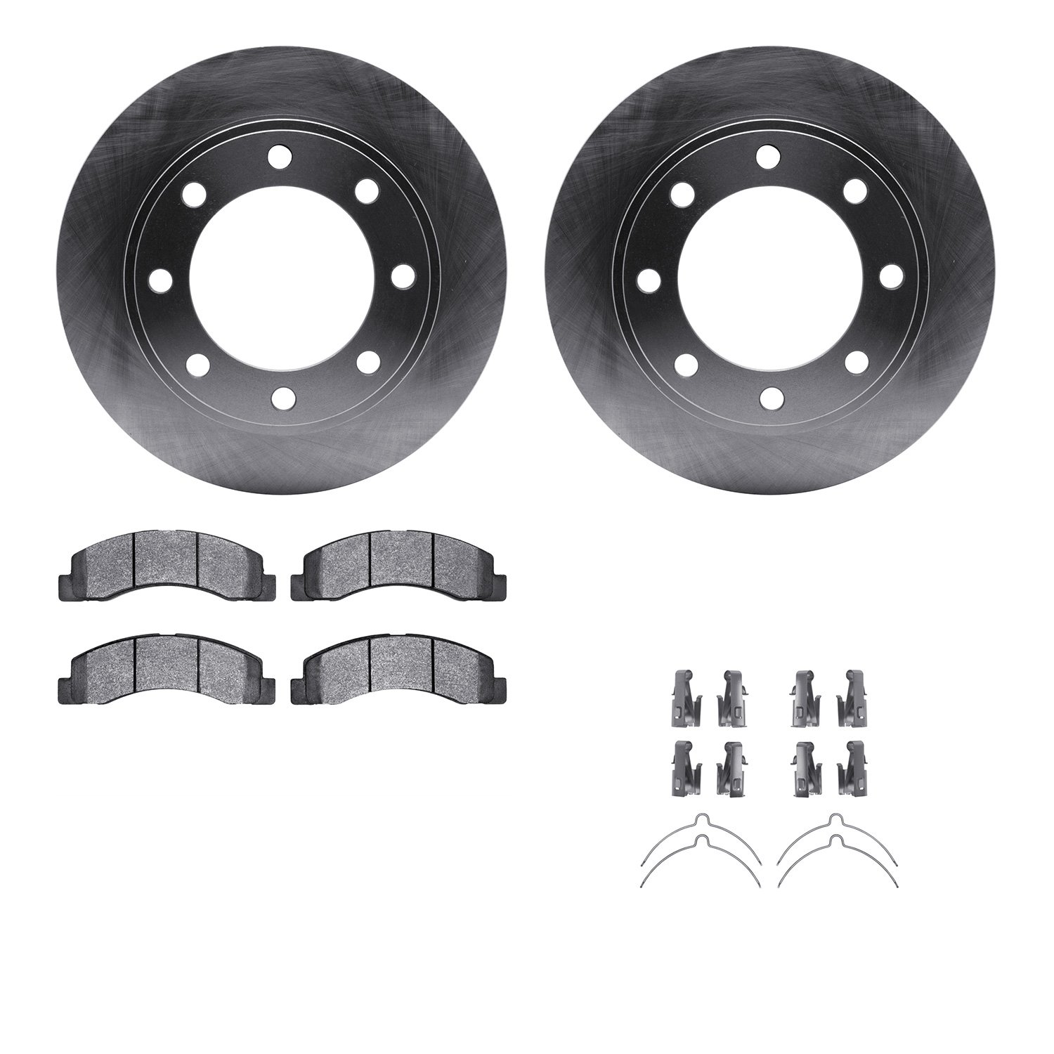 6312-54123 Brake Rotors with 3000-Series Ceramic Brake Pads Kit with Hardware, 1999-1999 Ford/Lincoln/Mercury/Mazda, Position: F