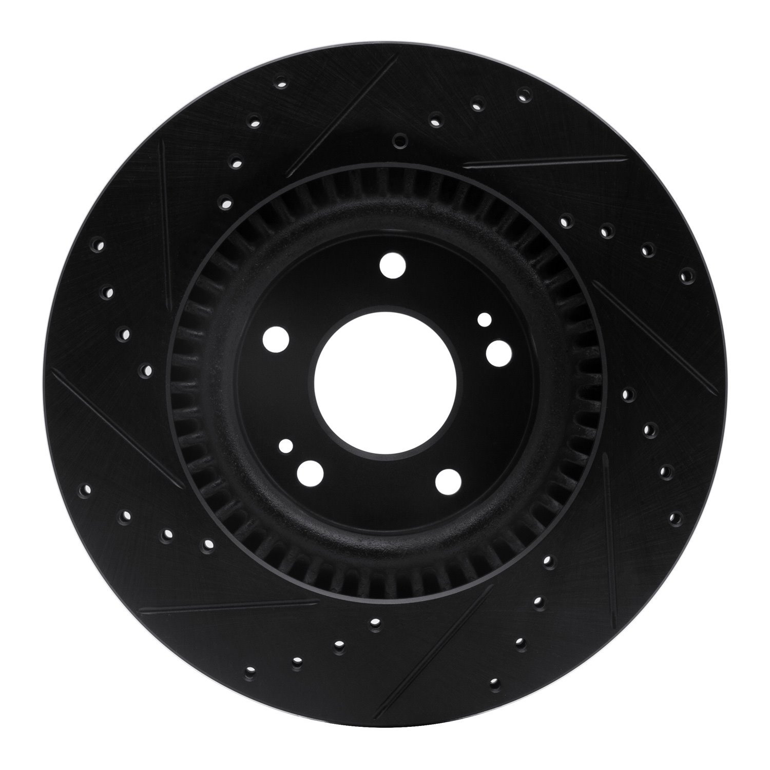 633-03003R Drilled/Slotted Brake Rotor [Black], Fits Select Kia/Hyundai/Genesis, Position: Front Right