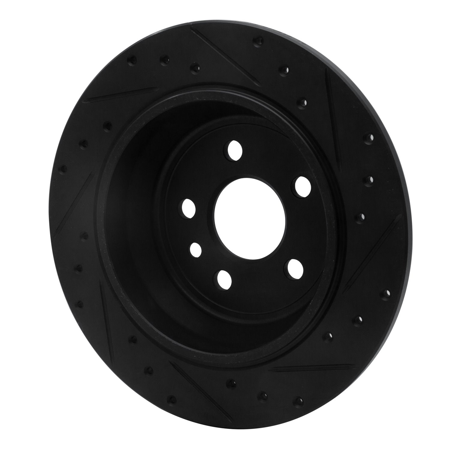 Drilled/Slotted Brake Rotor [Black], 2013-2015 Land Rover