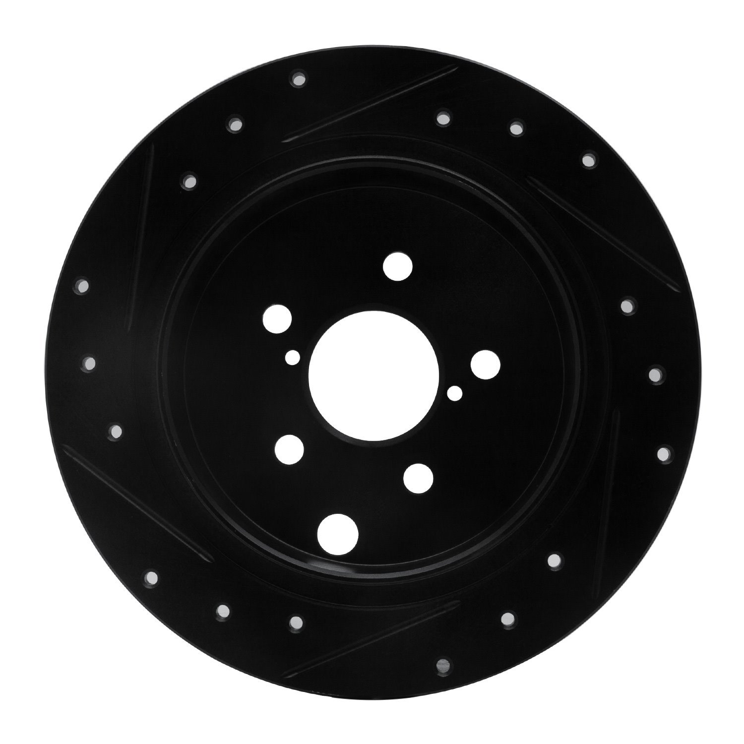 Drilled/Slotted Brake Rotor [Black], Fits Select Subaru