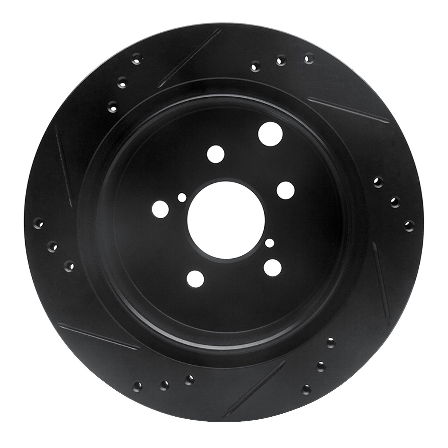 633-13027R Drilled/Slotted Brake Rotor [Black], 2014-2018 Subaru, Position: Rear Right