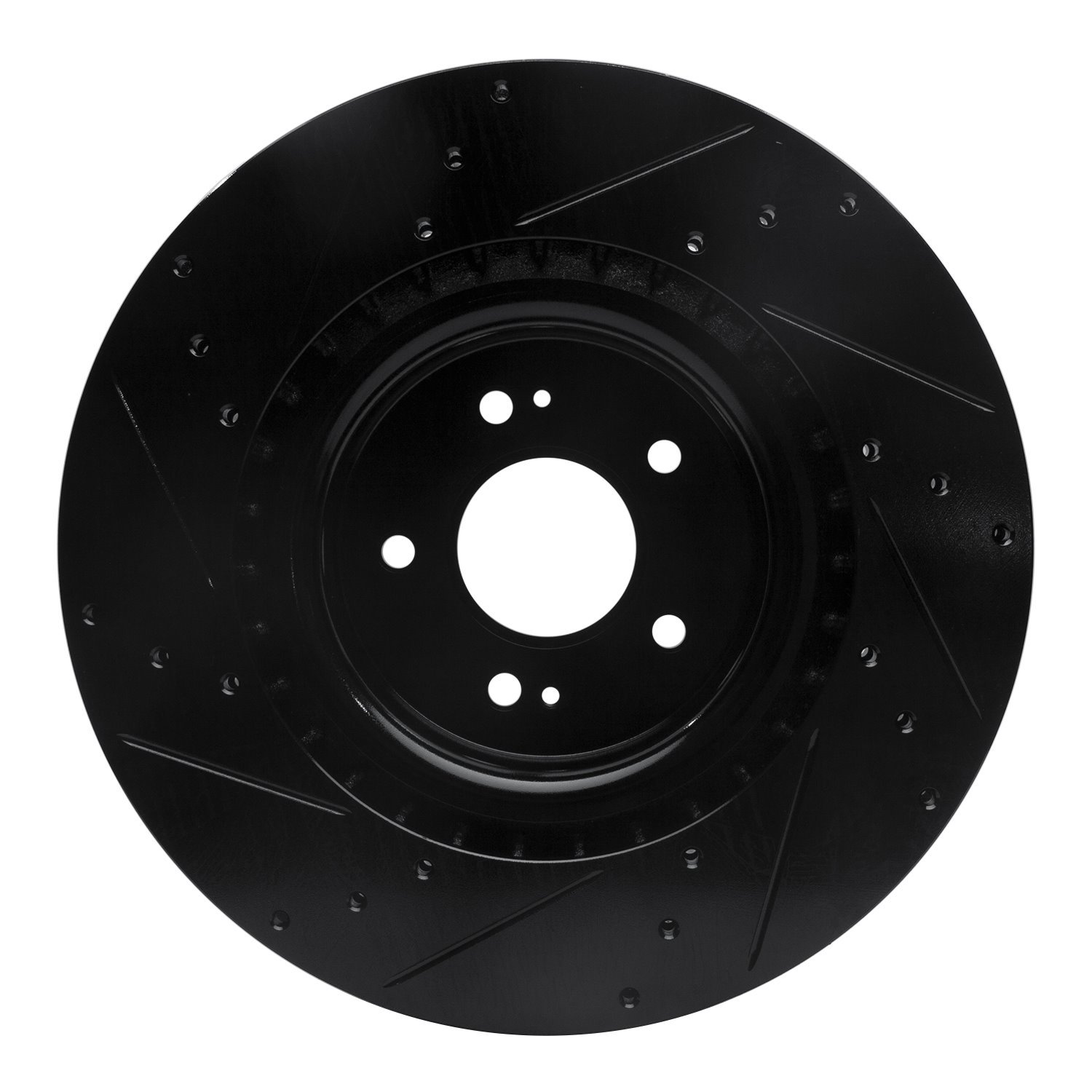 633-21038R Drilled/Slotted Brake Rotor [Black], Fits Select Kia/Hyundai/Genesis, Position: Front Right