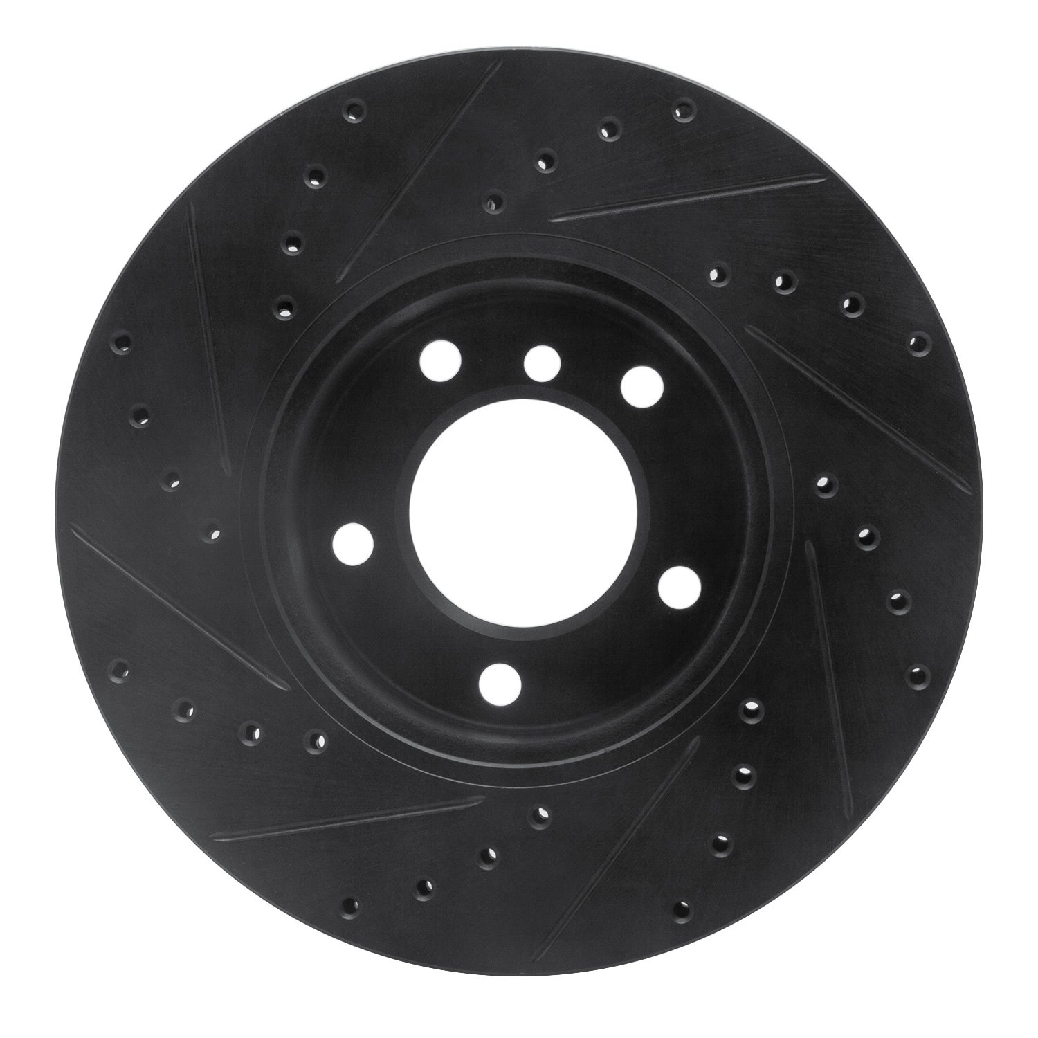 633-31067R Drilled/Slotted Brake Rotor [Black], 2006-2013 BMW, Position: Front Right