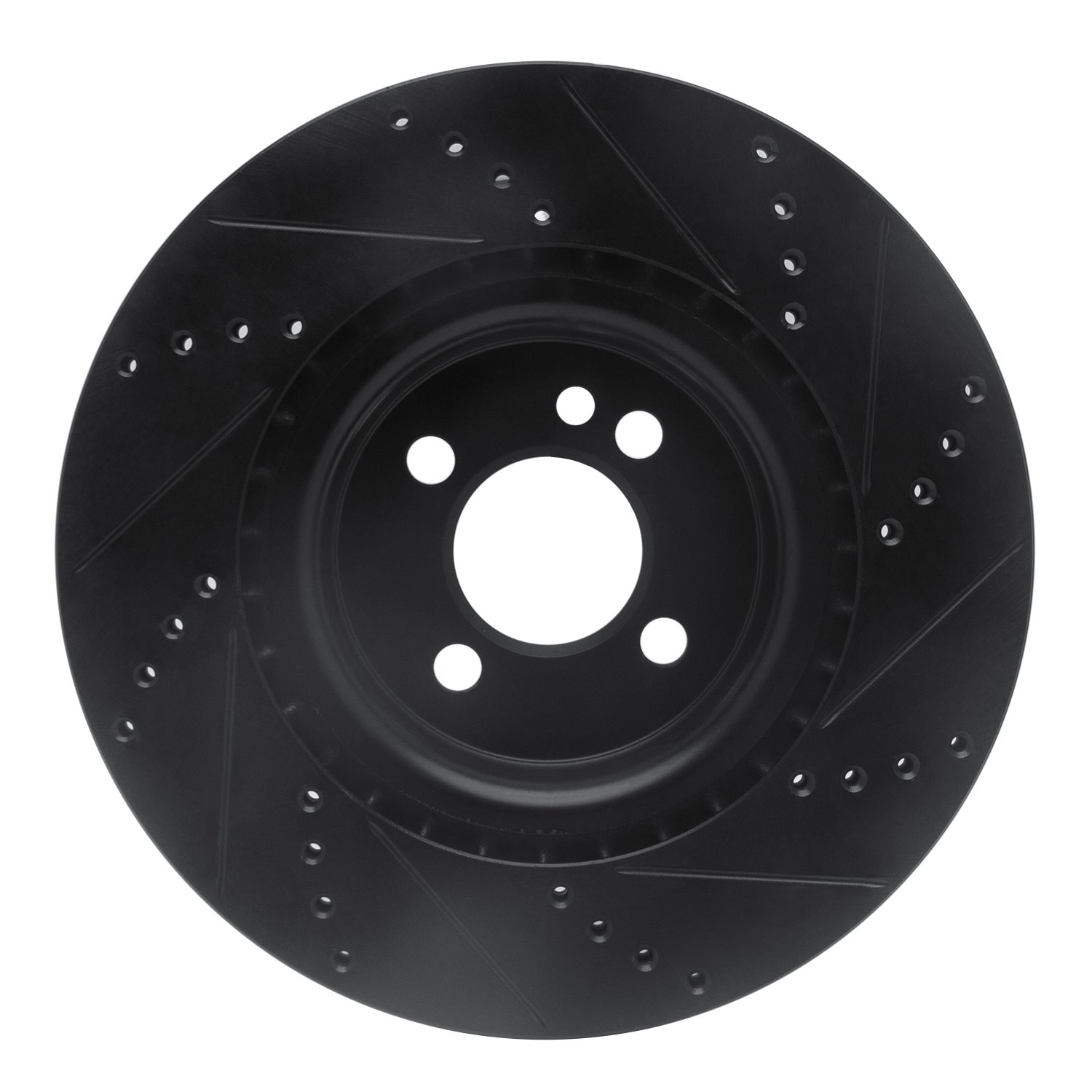 Drilled/Slotted Brake Rotor [Black], 2009-2014 Mini