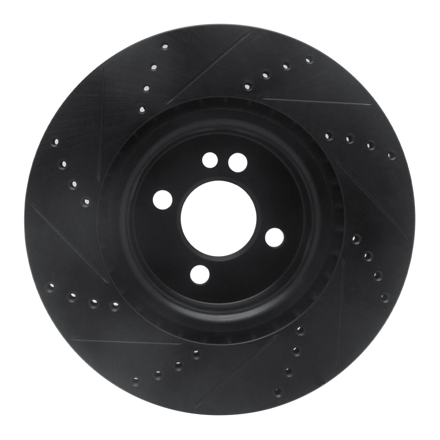 Drilled/Slotted Brake Rotor [Black], 2009-2014 Mini