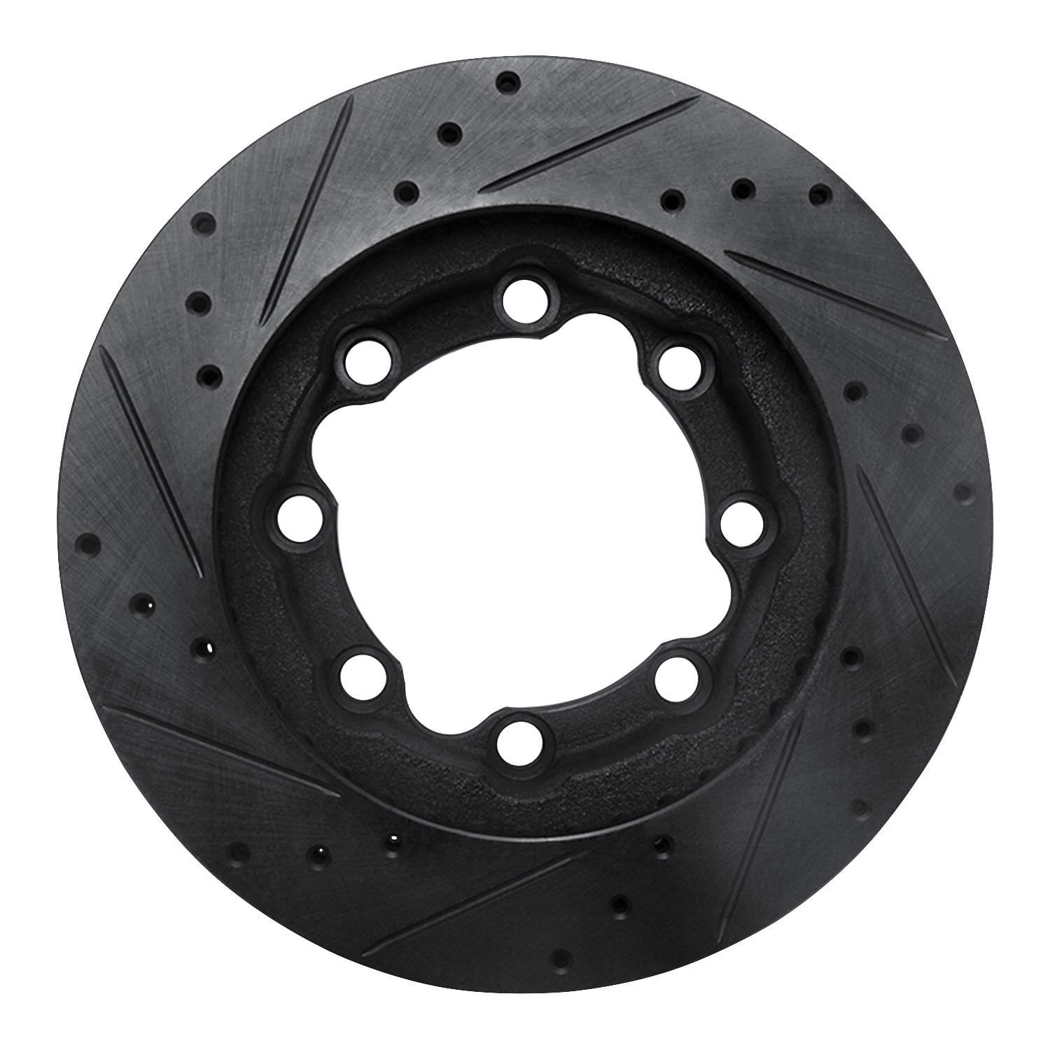 633-40045R Drilled/Slotted Brake Rotor [Black], 1988-2000 Multiple Makes/Models, Position: Front Right
