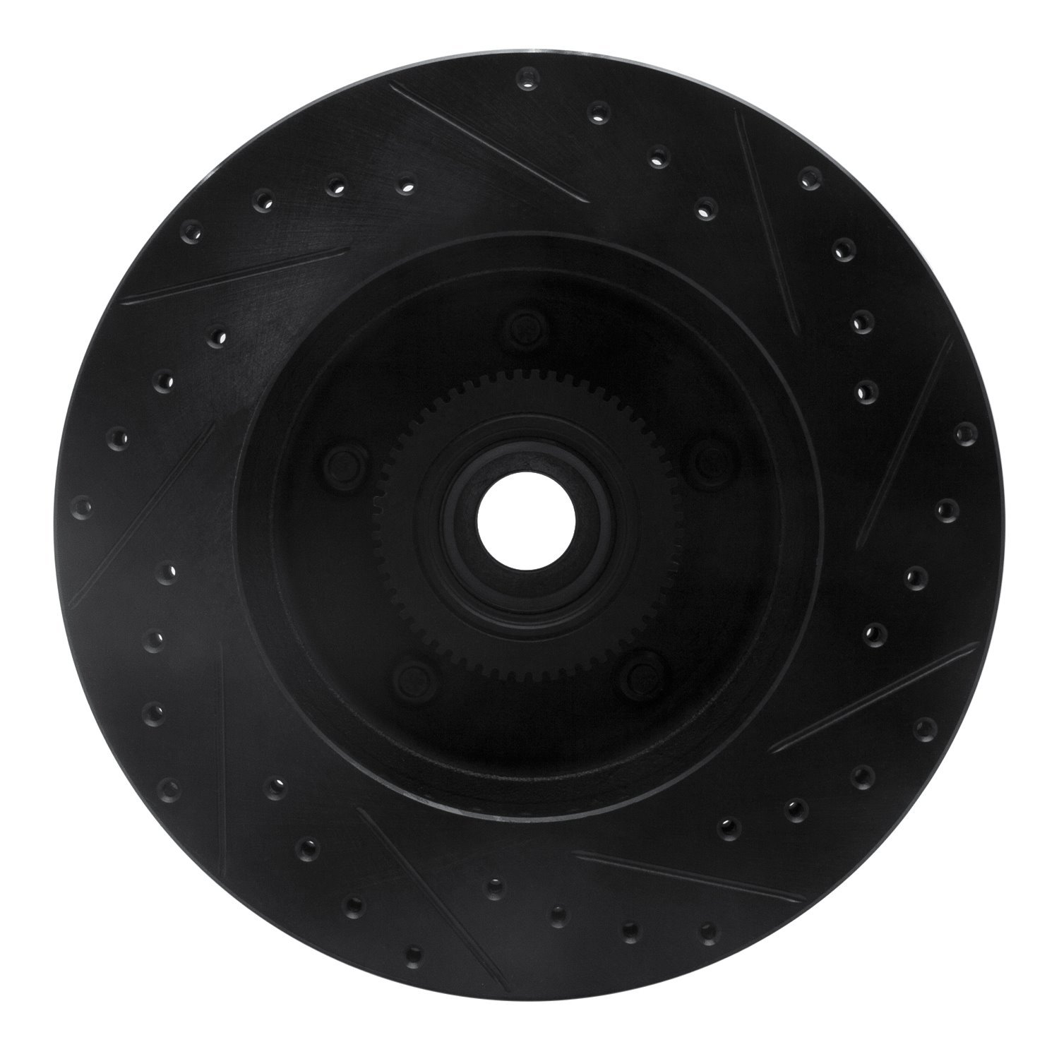 Drilled/Slotted Brake Rotor [Black], 2003-2003 Mopar