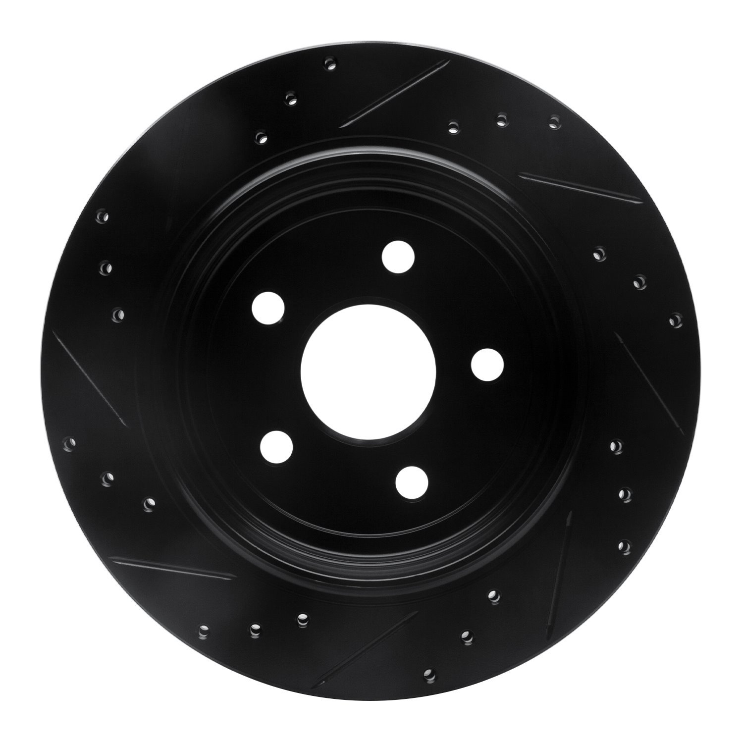 633-42006R Drilled/Slotted Brake Rotor [Black], Fits Select Mopar, Position: Rear Right