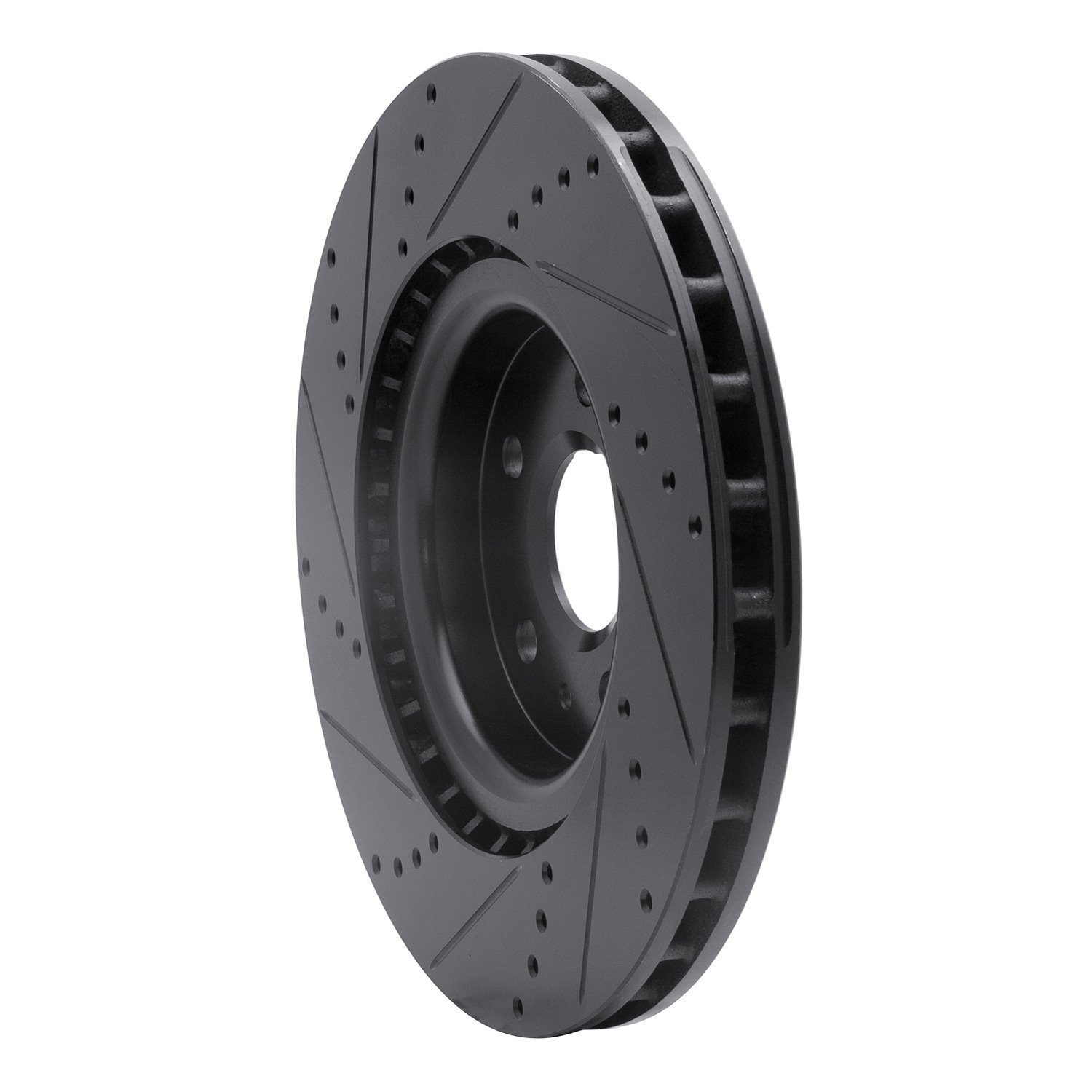633-45017R Drilled/Slotted Brake Rotor [Black], 2009-2017 GM, Position: Front Right
