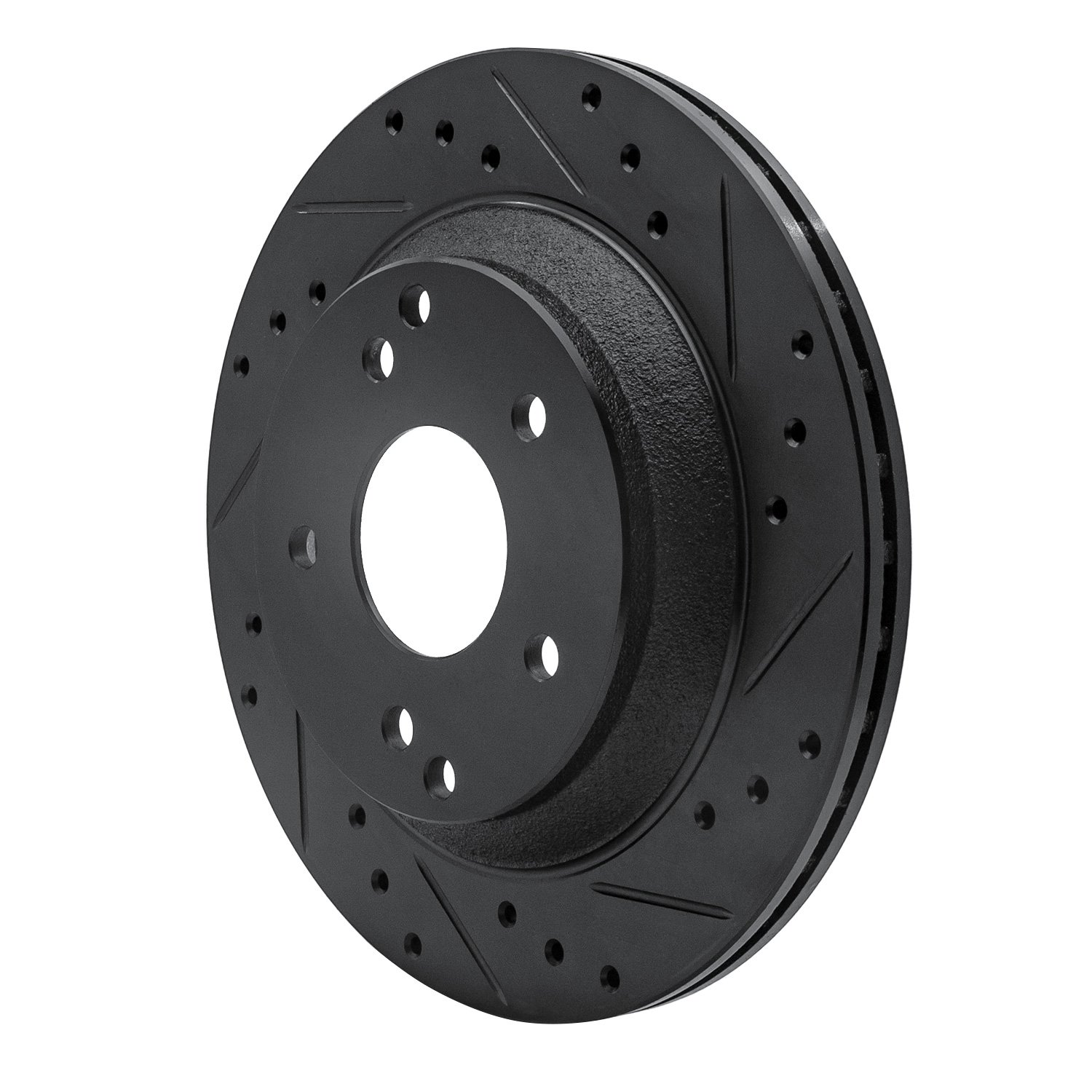633-47022R Drilled/Slotted Brake Rotor [Black], 1988-1996 GM, Position: Rear Right