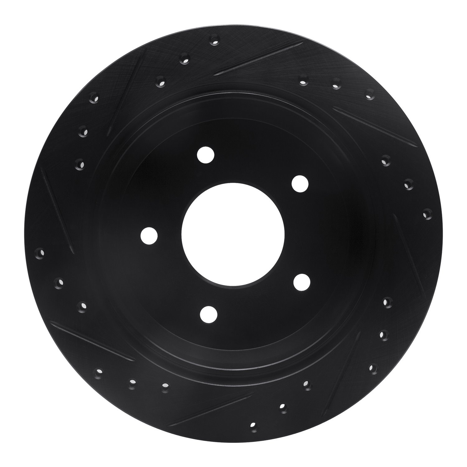 633-47027R Drilled/Slotted Brake Rotor [Black], 1994-1996 GM, Position: Rear Right