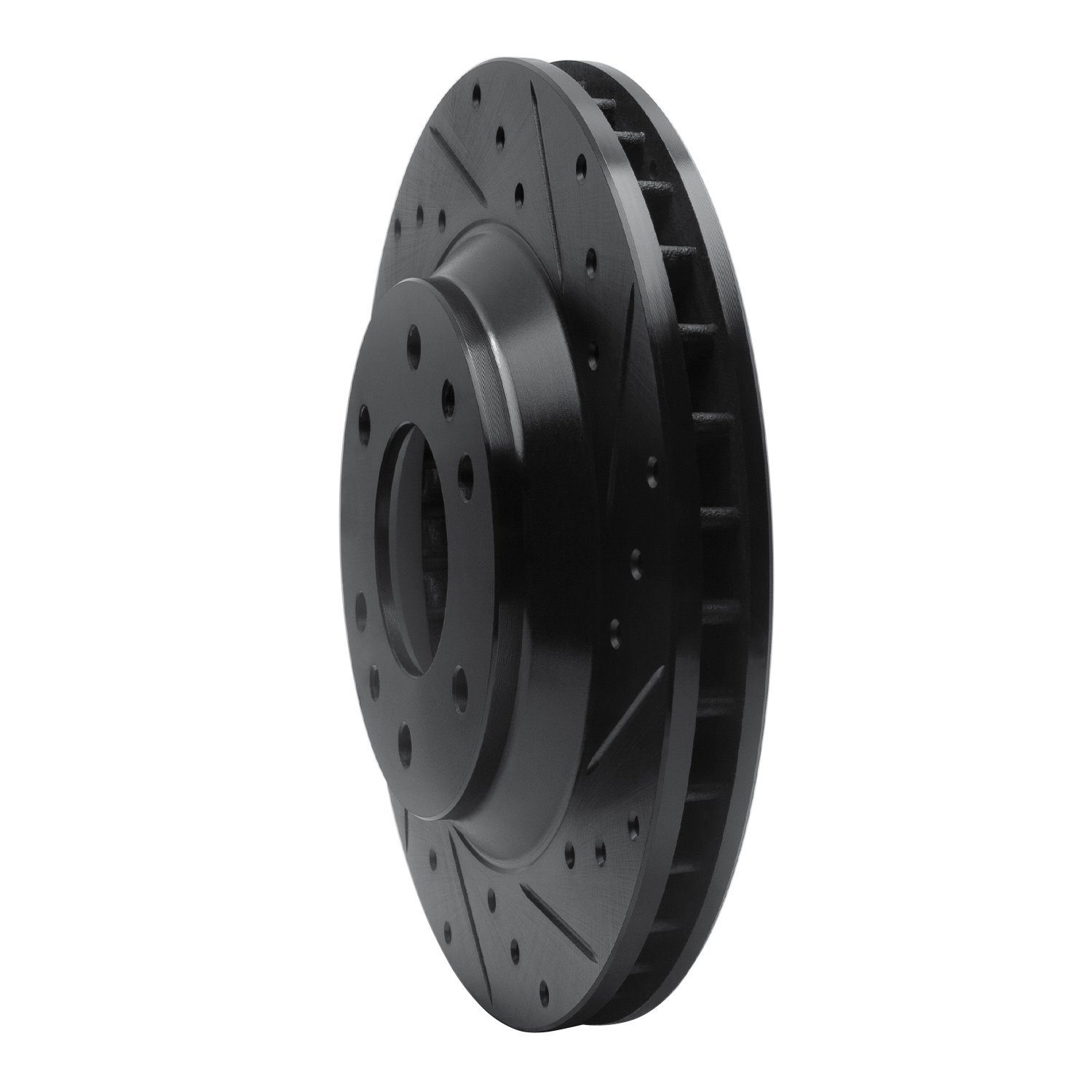 633-48044R Drilled/Slotted Brake Rotor [Black], 2002-2005 GM, Position: Front Right