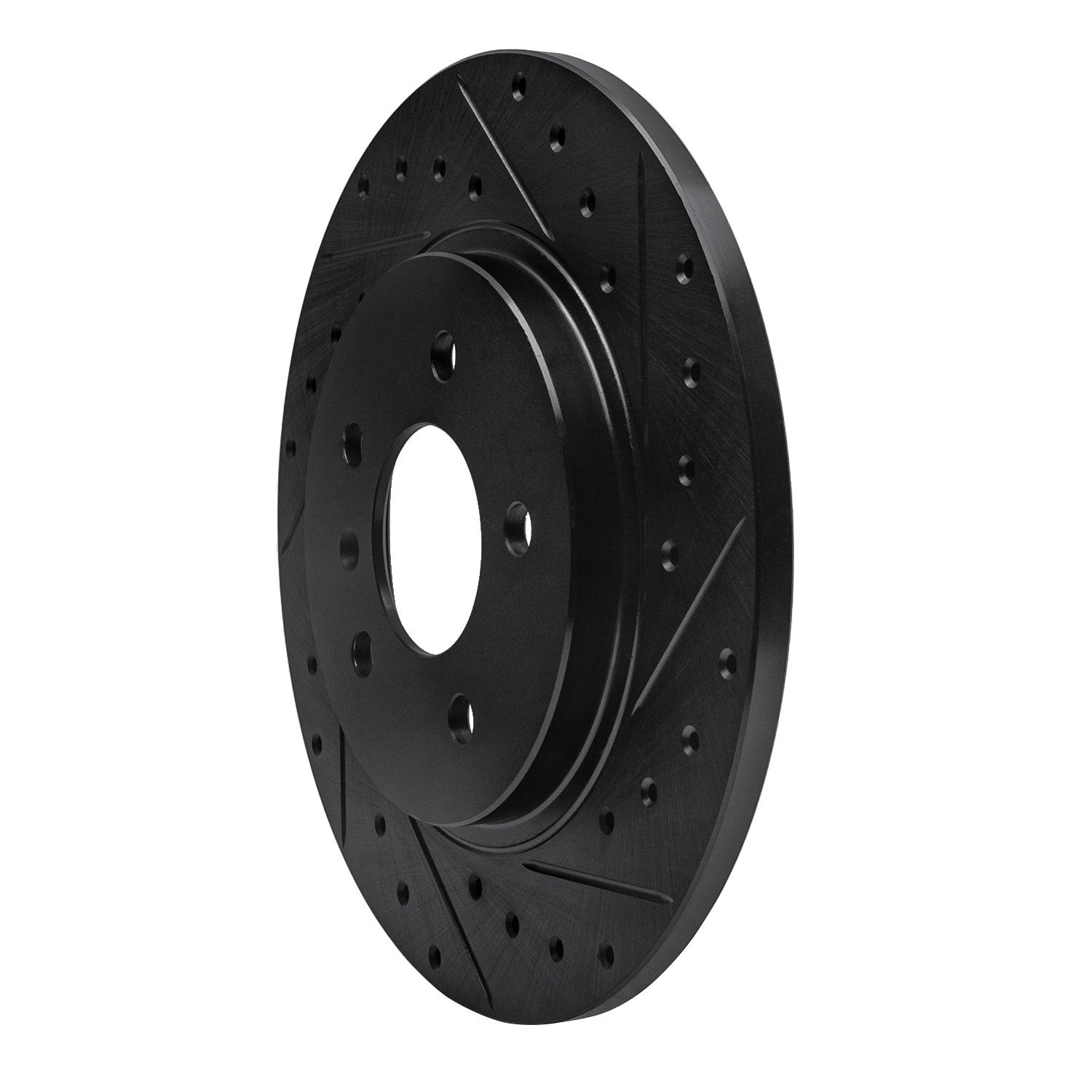 633-52025R Drilled/Slotted Brake Rotor [Black], 2005-2005 GM, Position: Rear Right
