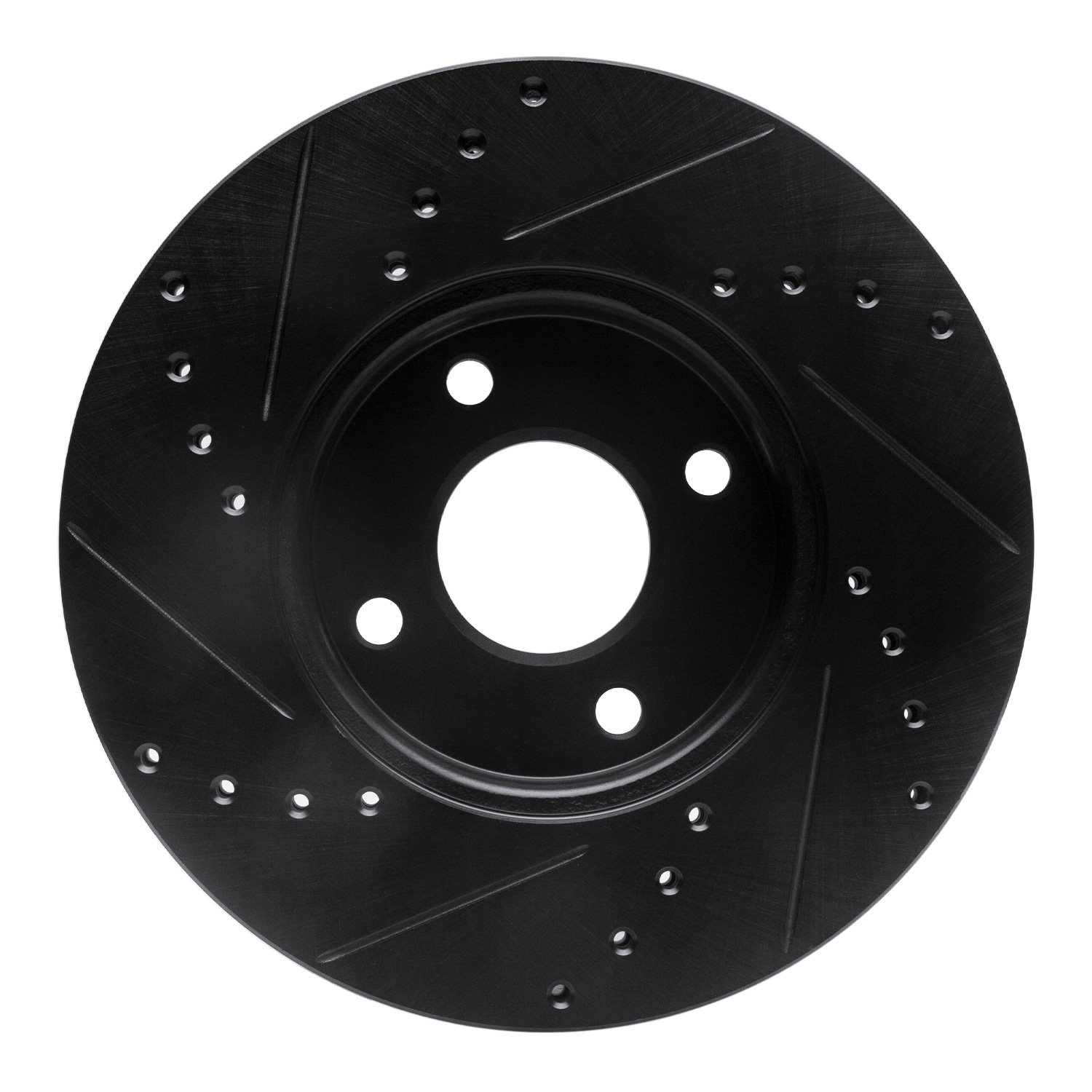 Drilled/Slotted Brake Rotor [Black], 2005-2012