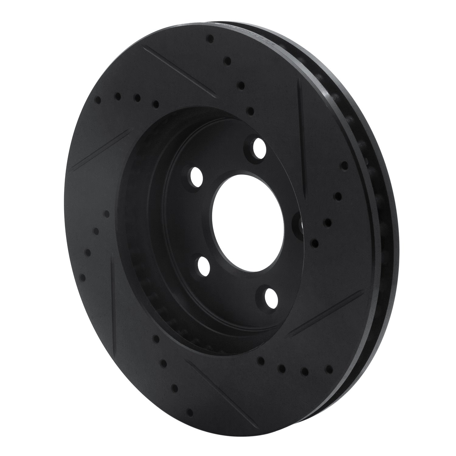 633-54056L Drilled/Slotted Brake Rotor [Black], 2005-2010 Ford/Lincoln/Mercury/Mazda, Position: Front Left
