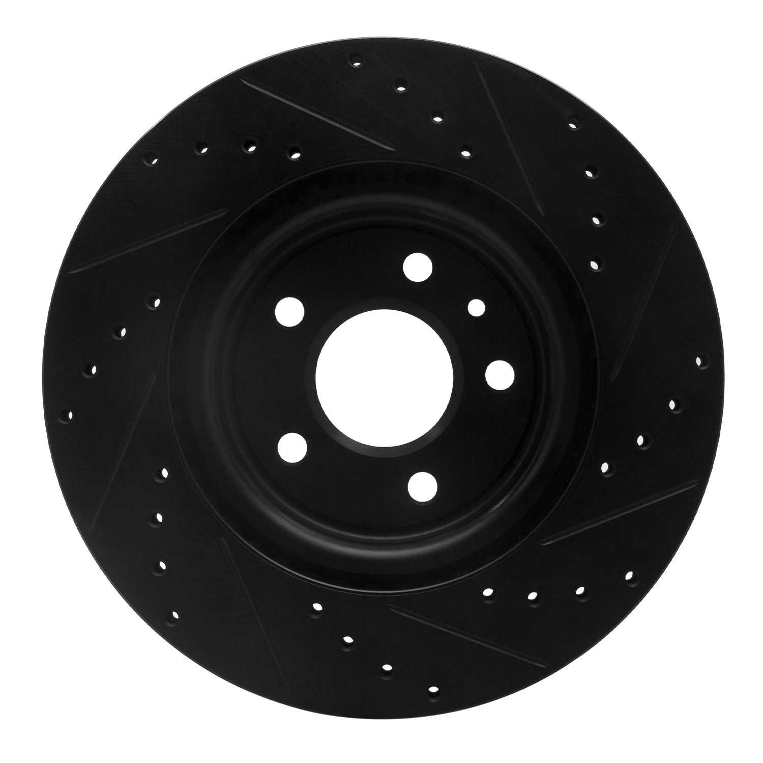 Drilled/Slotted Brake Rotor [Black], 2009-2010