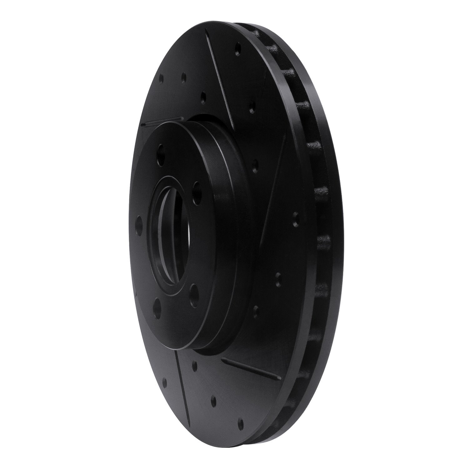 633-54067R Drilled/Slotted Brake Rotor [Black], 2012-2018 Multiple Makes/Models, Position: Front Right