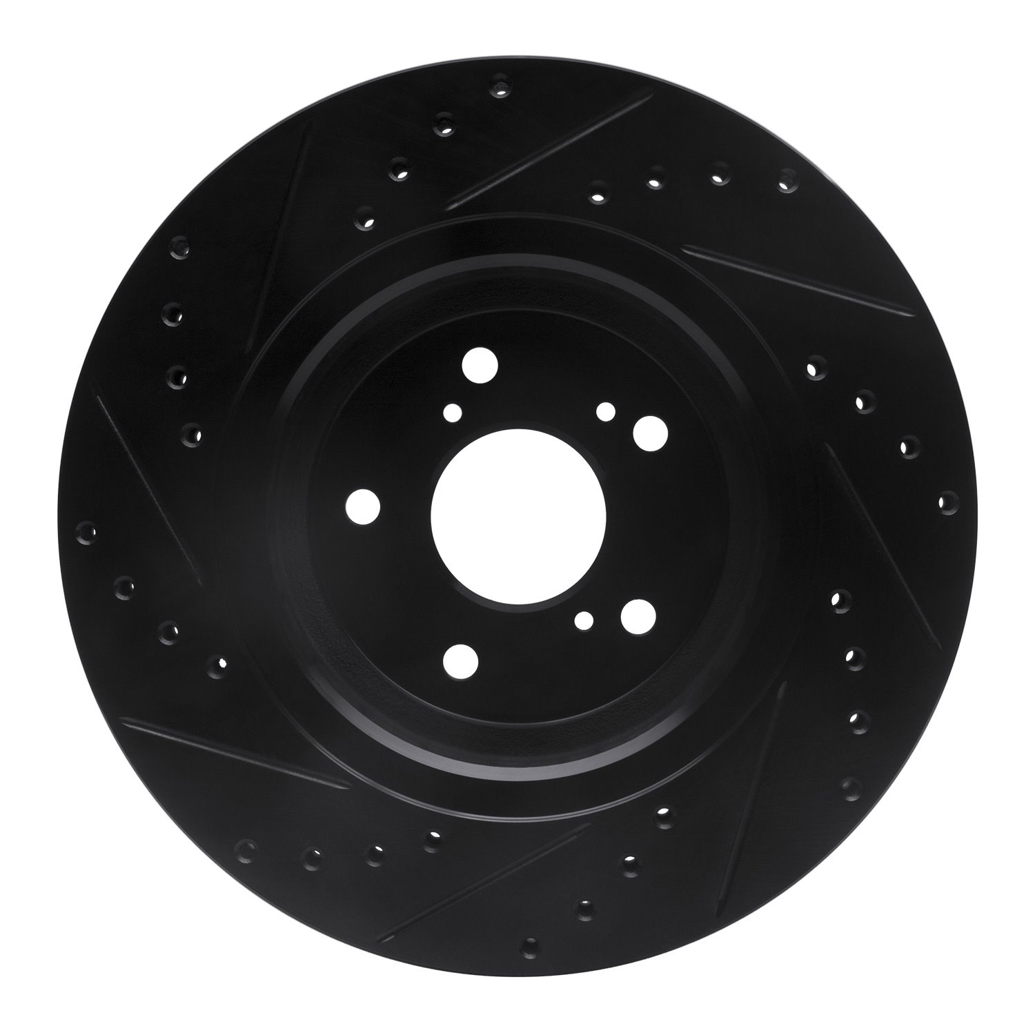 633-58026R Drilled/Slotted Brake Rotor [Black], 2014-2020 Acura/Honda, Position: Front Right
