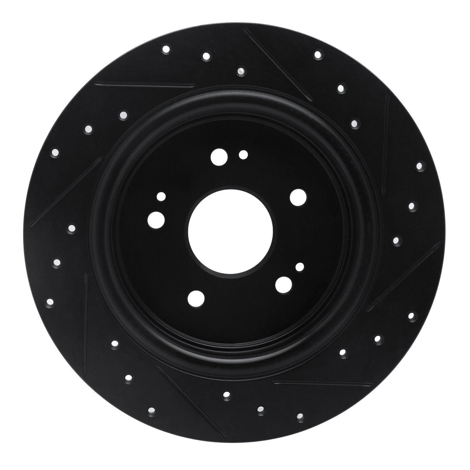 633-58029L Drilled/Slotted Brake Rotor [Black], Fits Select Acura/Honda, Position: Rear Left