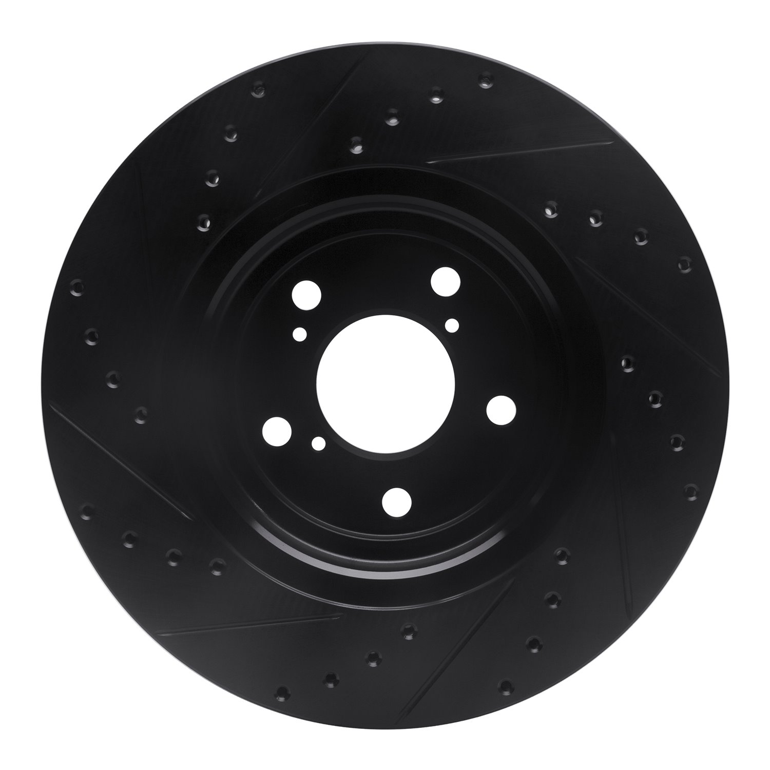 633-58031R Drilled/Slotted Brake Rotor [Black], 2017-2020 Acura/Honda, Position: Front Right