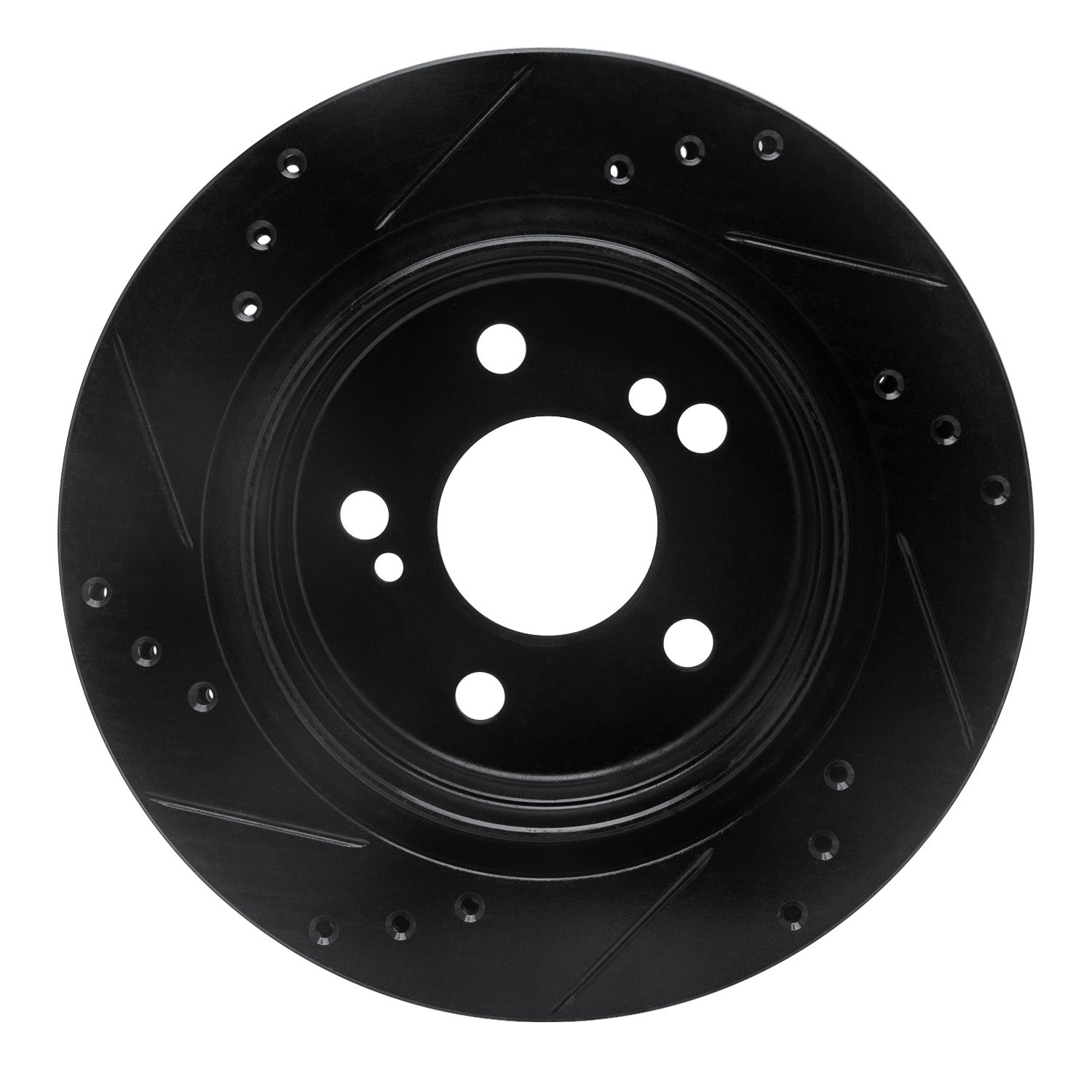 633-63025R Drilled/Slotted Brake Rotor [Black], 1992-1994 Mercedes-Benz, Position: Rear Right