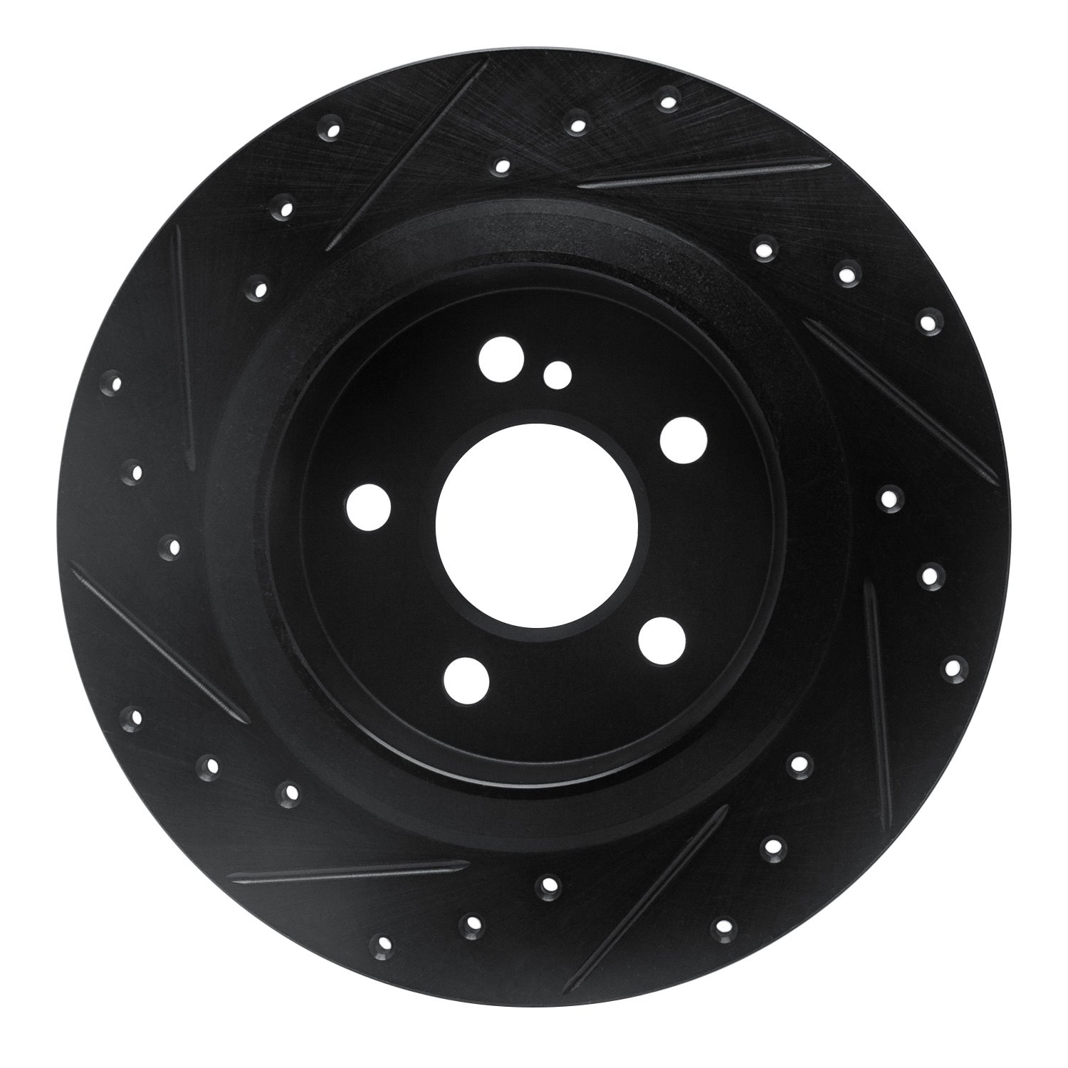 633-63099R Drilled/Slotted Brake Rotor [Black], 2012-2020 Mercedes-Benz, Position: Rear Right