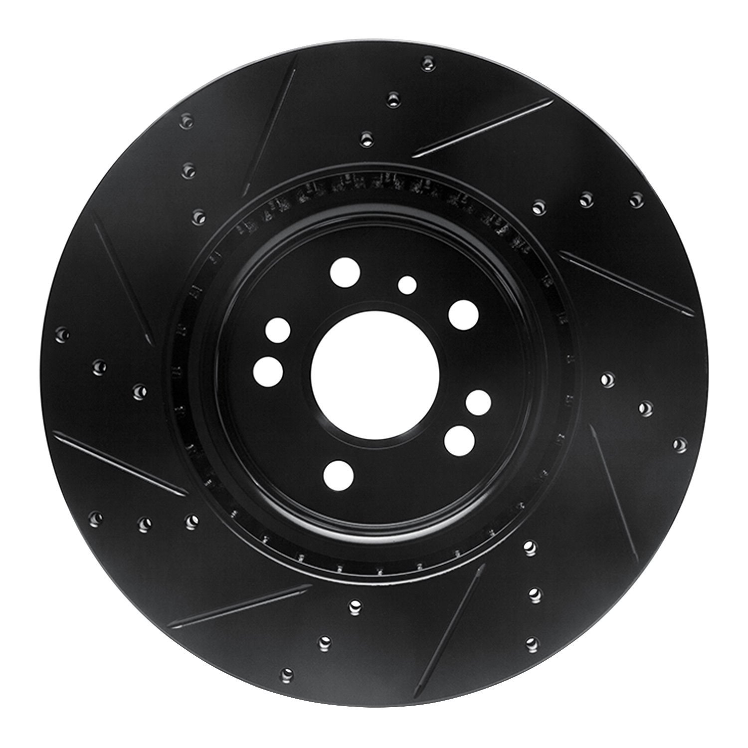 633-63144R Drilled/Slotted Brake Rotor [Black], 2012-2018 Mercedes-Benz, Position: Front Right