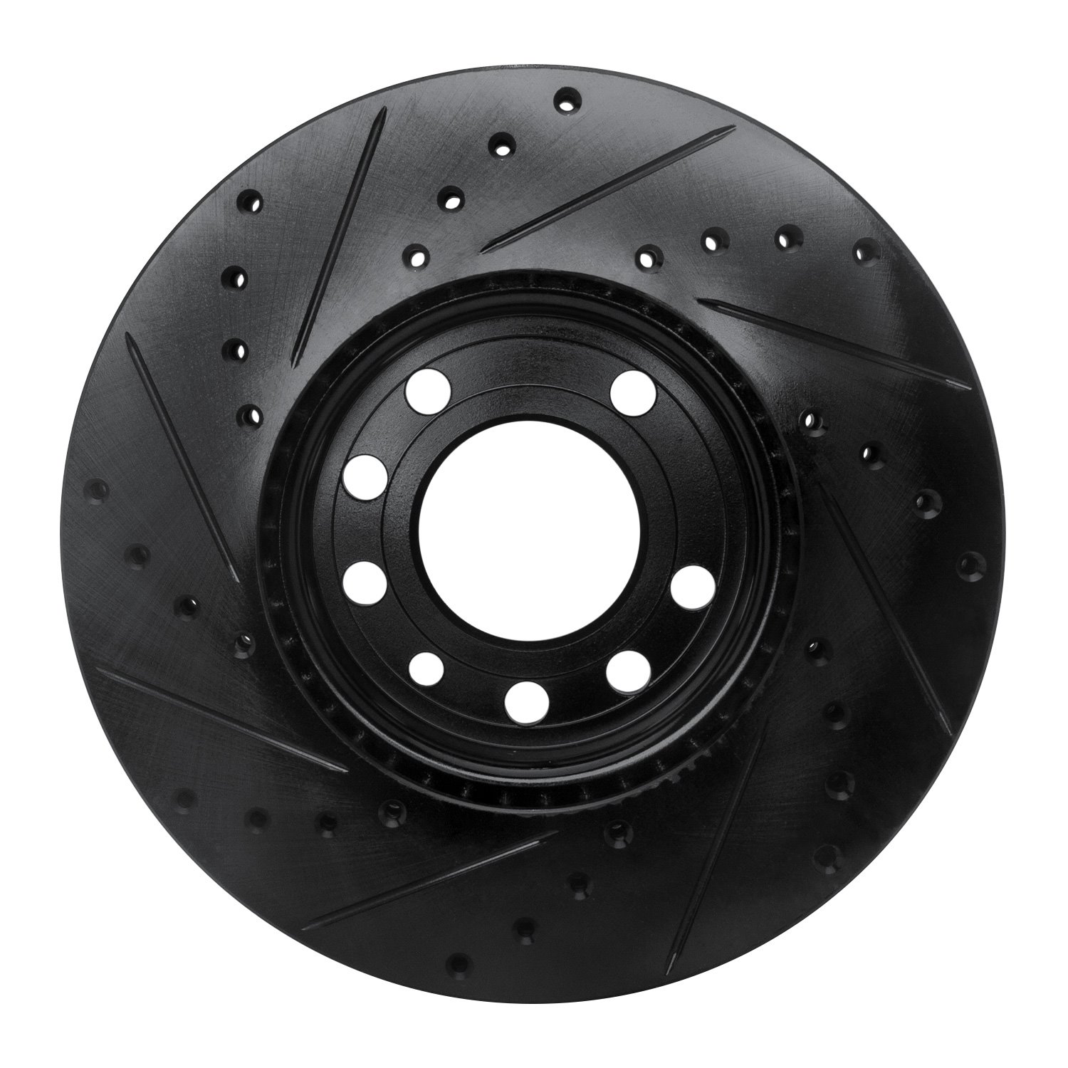 633-65015R Drilled/Slotted Brake Rotor [Black], 2003-2011 GM, Position: Front Right