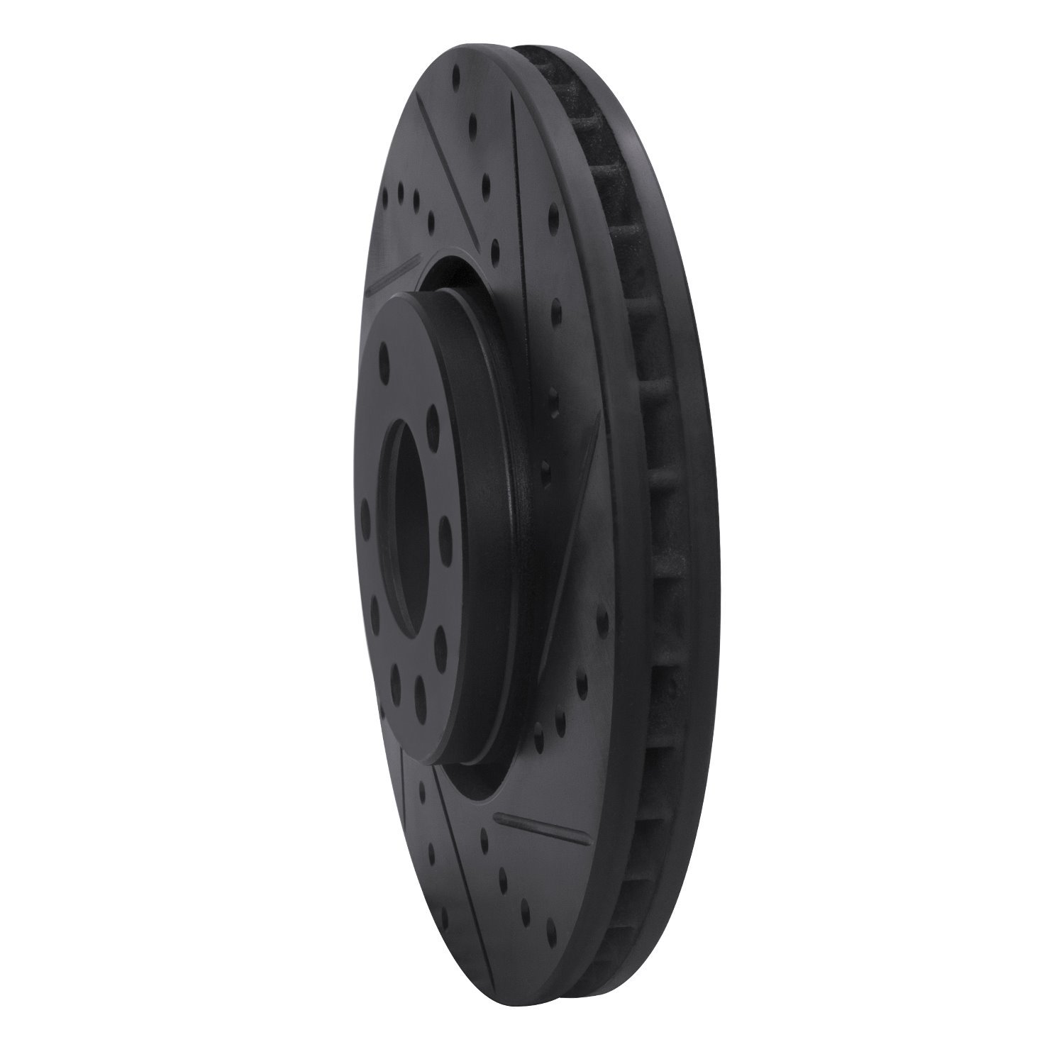 633-65016R Drilled/Slotted Brake Rotor [Black], 2003-2011 GM, Position: Front Right