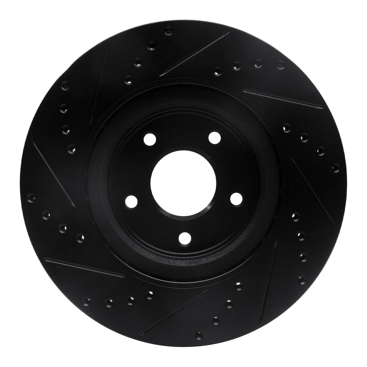 633-67105R Drilled/Slotted Brake Rotor [Black], Fits Select Infiniti/Nissan, Position: Front Right
