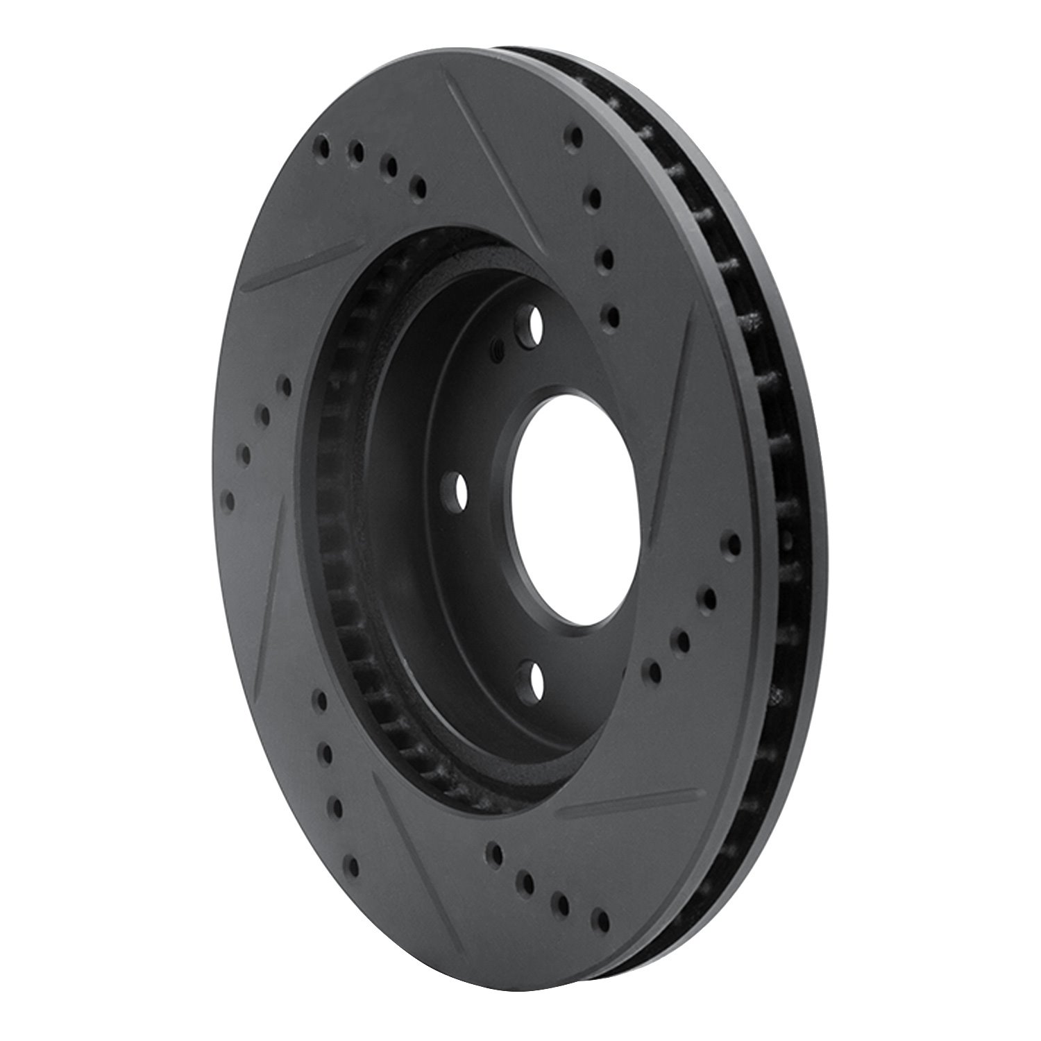 Drilled/Slotted Brake Rotor [Black], 2000-2012 Multiple Makes/Models