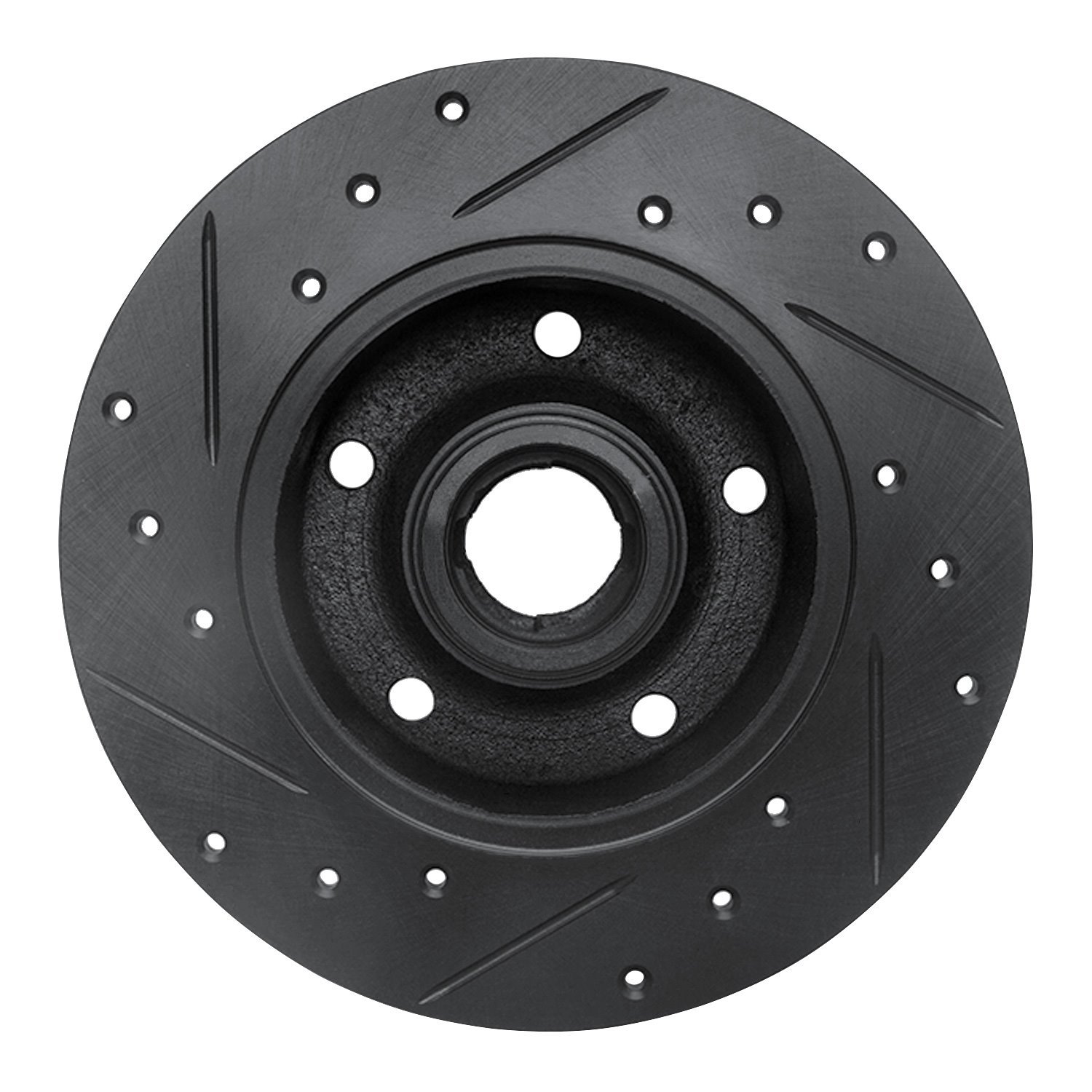 633-73017R Drilled/Slotted Brake Rotor [Black], 1996-2008 Audi/Volkswagen, Position: Rear Right