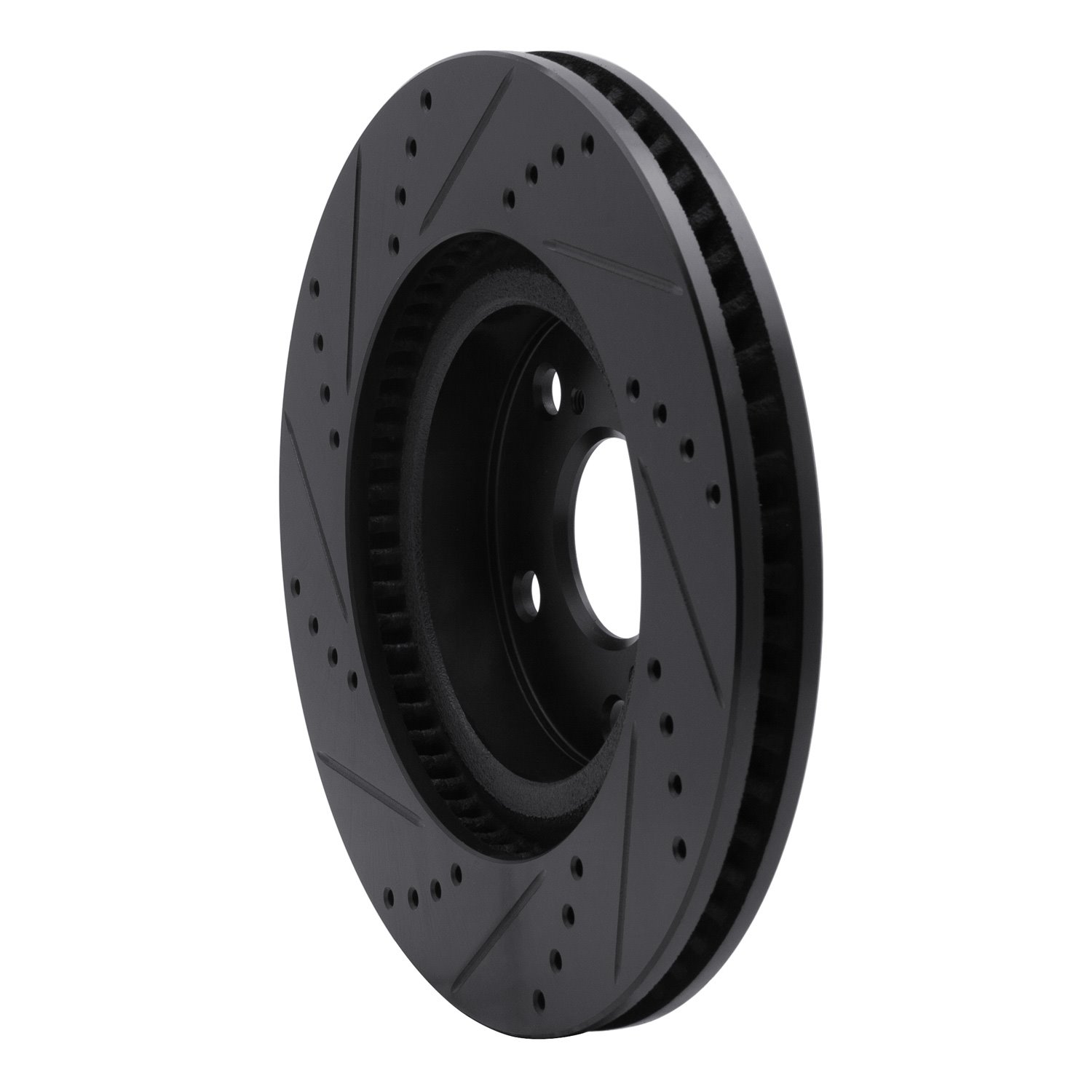 633-76080R Drilled/Slotted Brake Rotor [Black], 2006-2020 Multiple Makes/Models, Position: Front Right