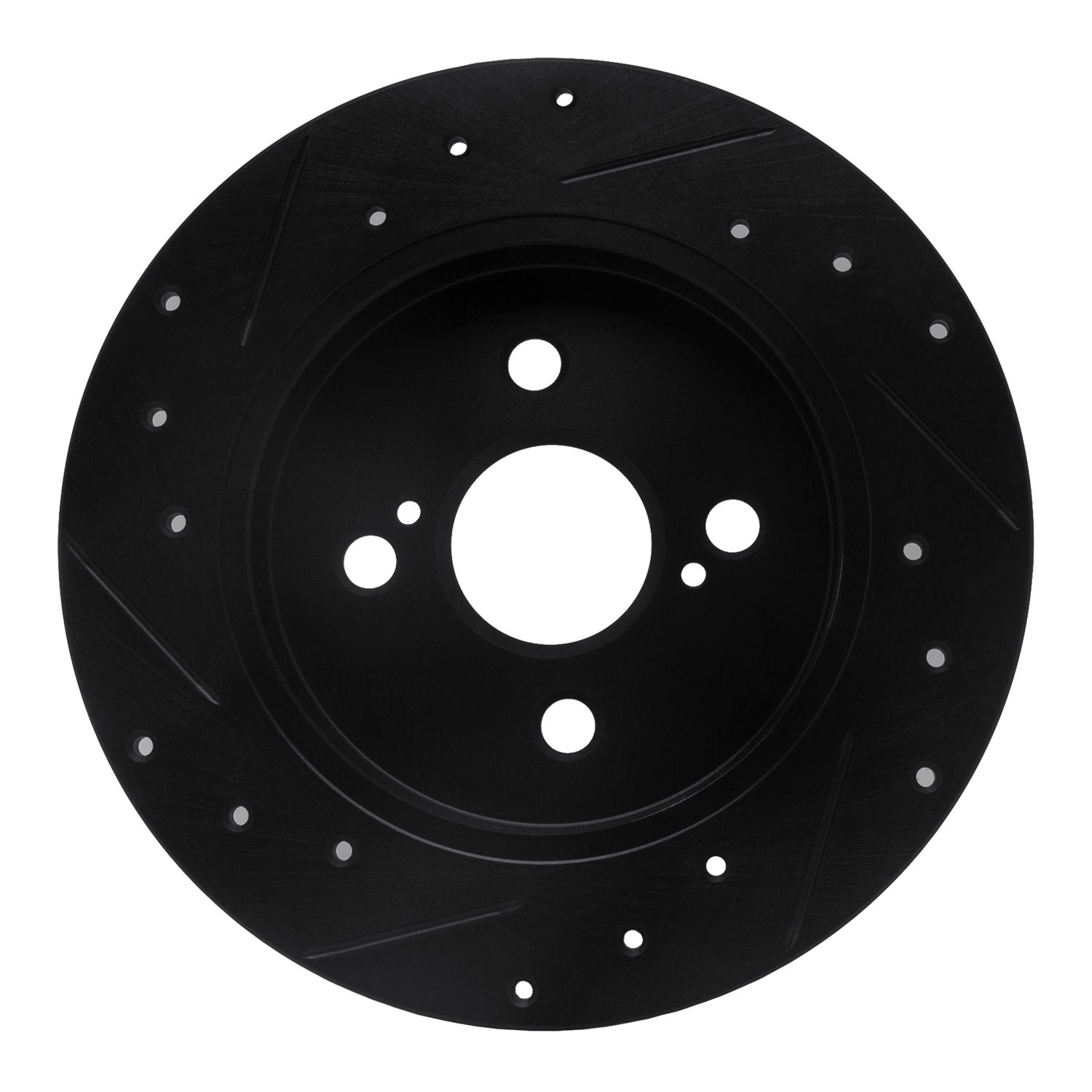 633-76090R Drilled/Slotted Brake Rotor [Black], 2012-2018 Lexus/Toyota/Scion, Position: Rear Right
