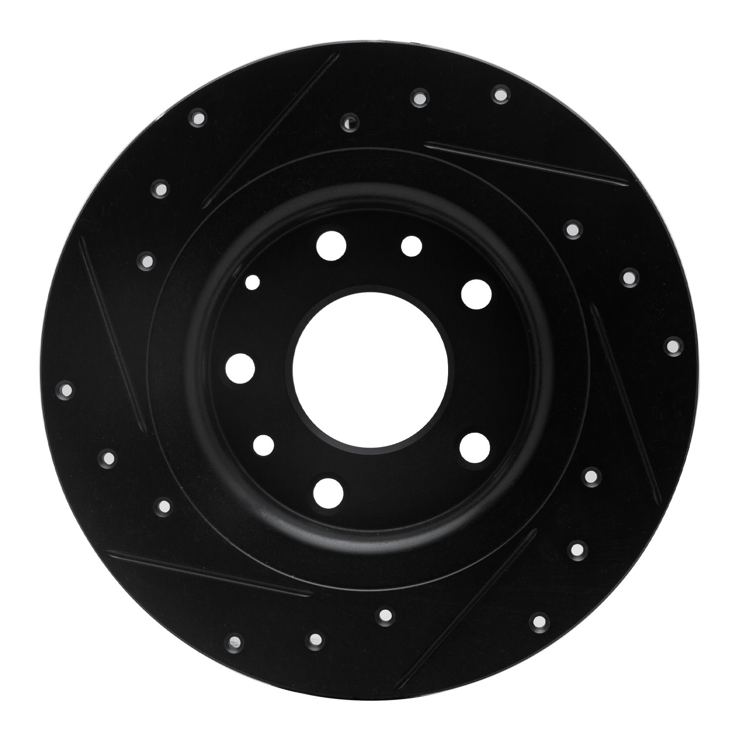 633-80075R Drilled/Slotted Brake Rotor [Black], 2016-2018 Ford/Lincoln/Mercury/Mazda, Position: Rear Right