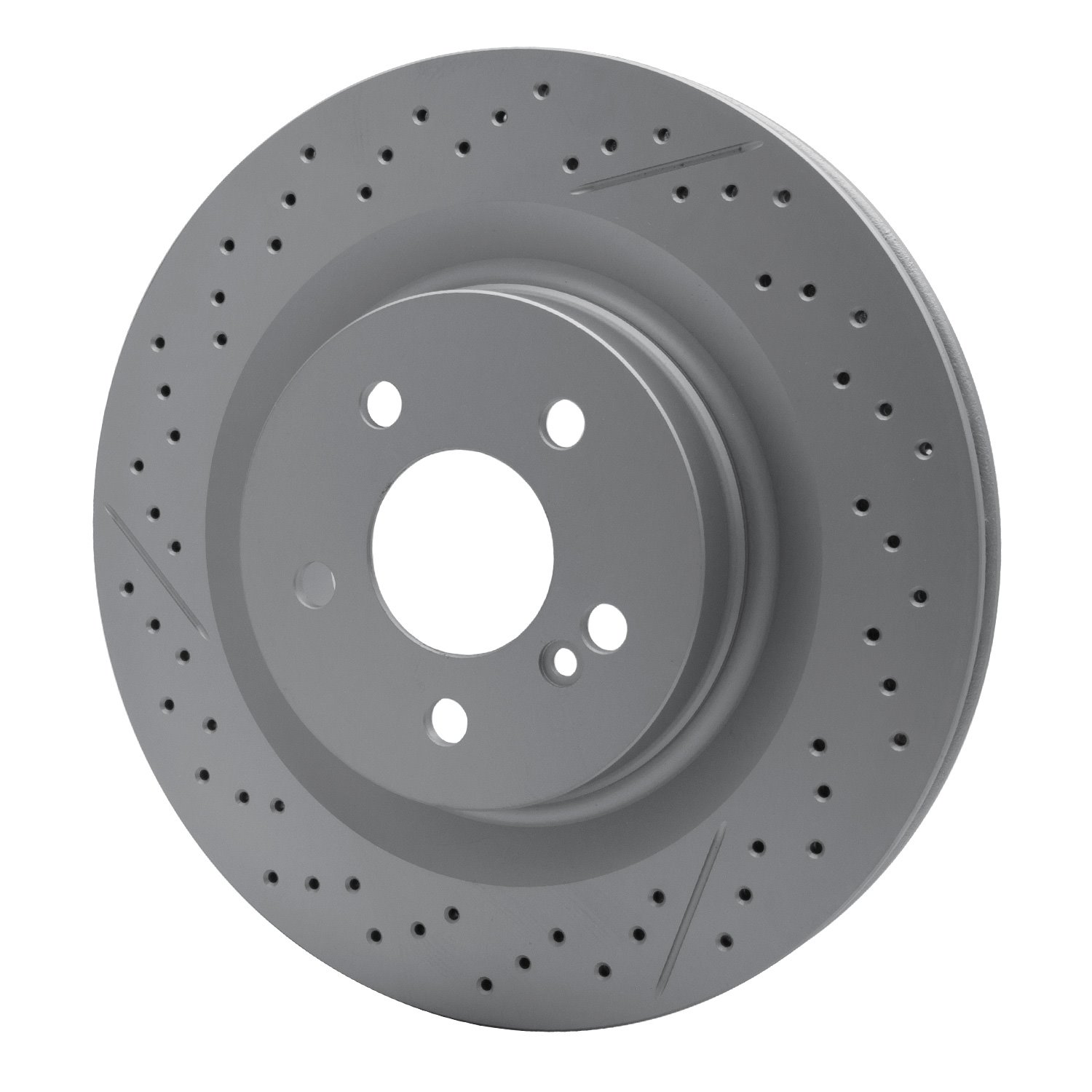 634-63068 GEOSPEC Drilled/Slotted Rotor [Coated], 2005-2011 Mercedes-Benz, Position: Rear