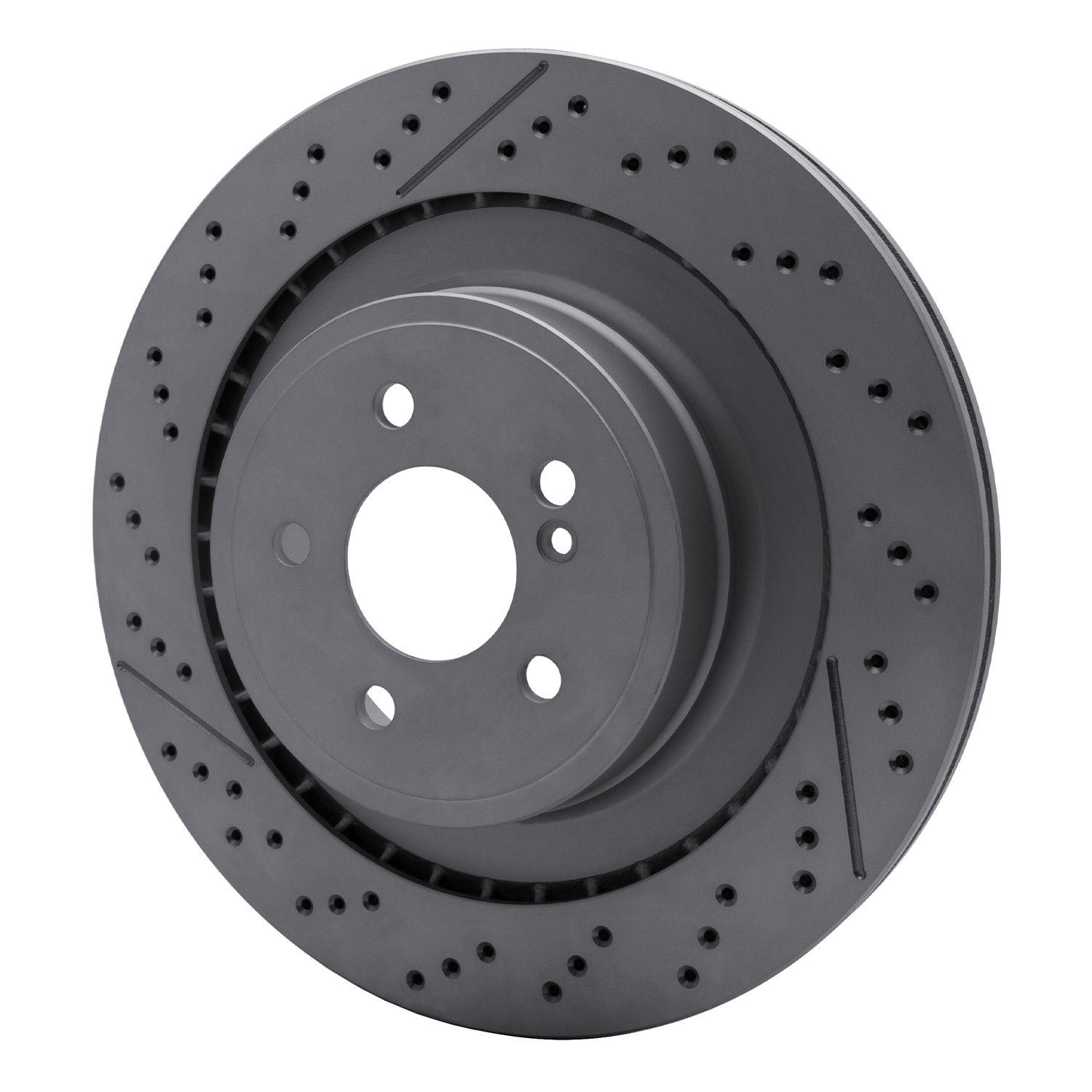 634-63094 GEOSPEC Drilled/Slotted Rotor [Coated], 2010-2018 Mercedes-Benz, Position: Rear