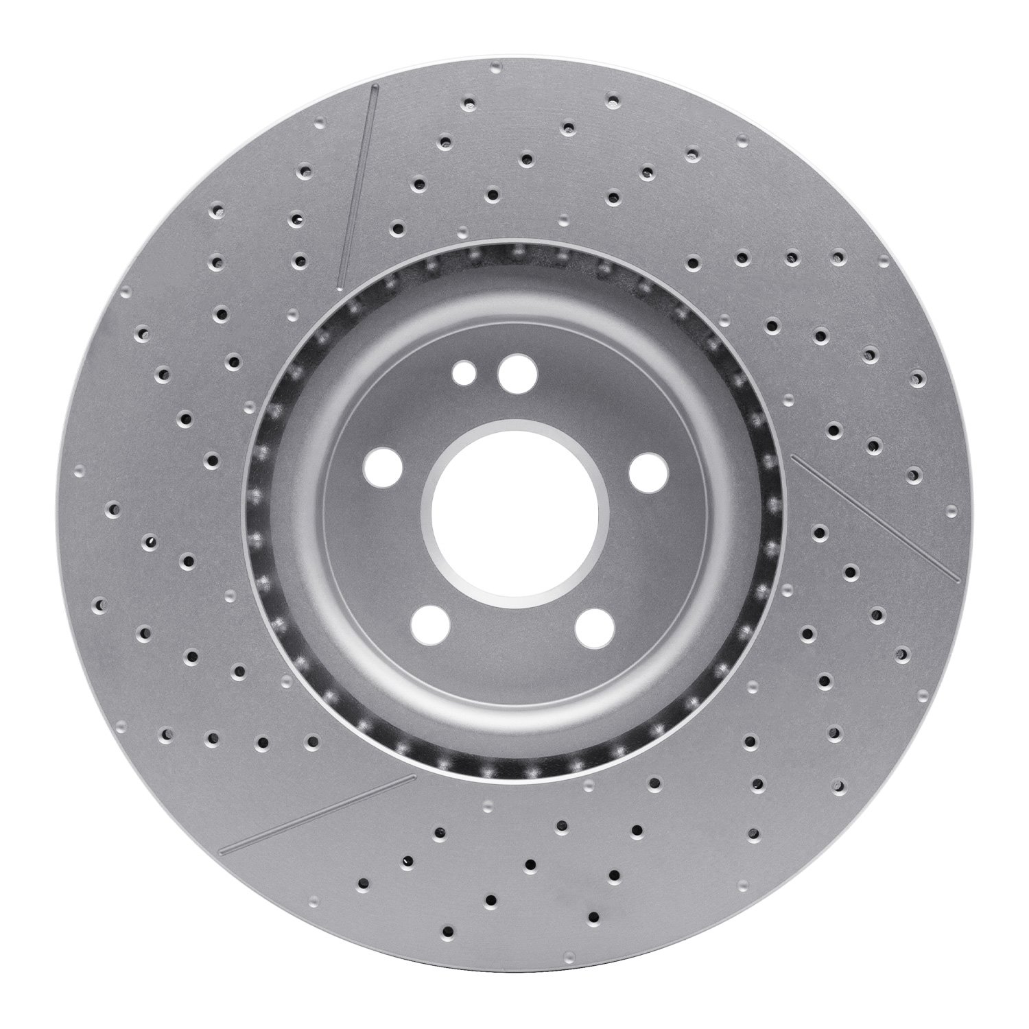 634-63151 GEOSPEC Drilled/Slotted Rotor [Coated], 2014-2019 Mercedes-Benz, Position: Front