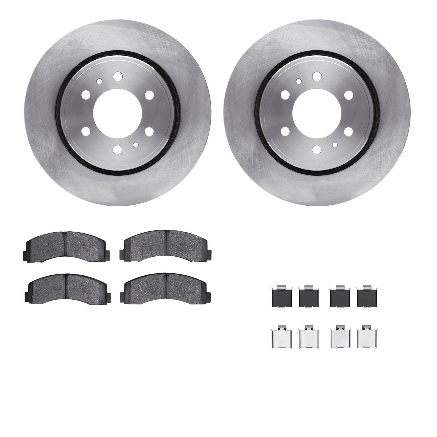 6412-54266 Brake Rotors with Ultimate-Duty Brake Pads Kit & Hardware, 2010-2021 Ford/Lincoln/Mercury/Mazda, Position: Front