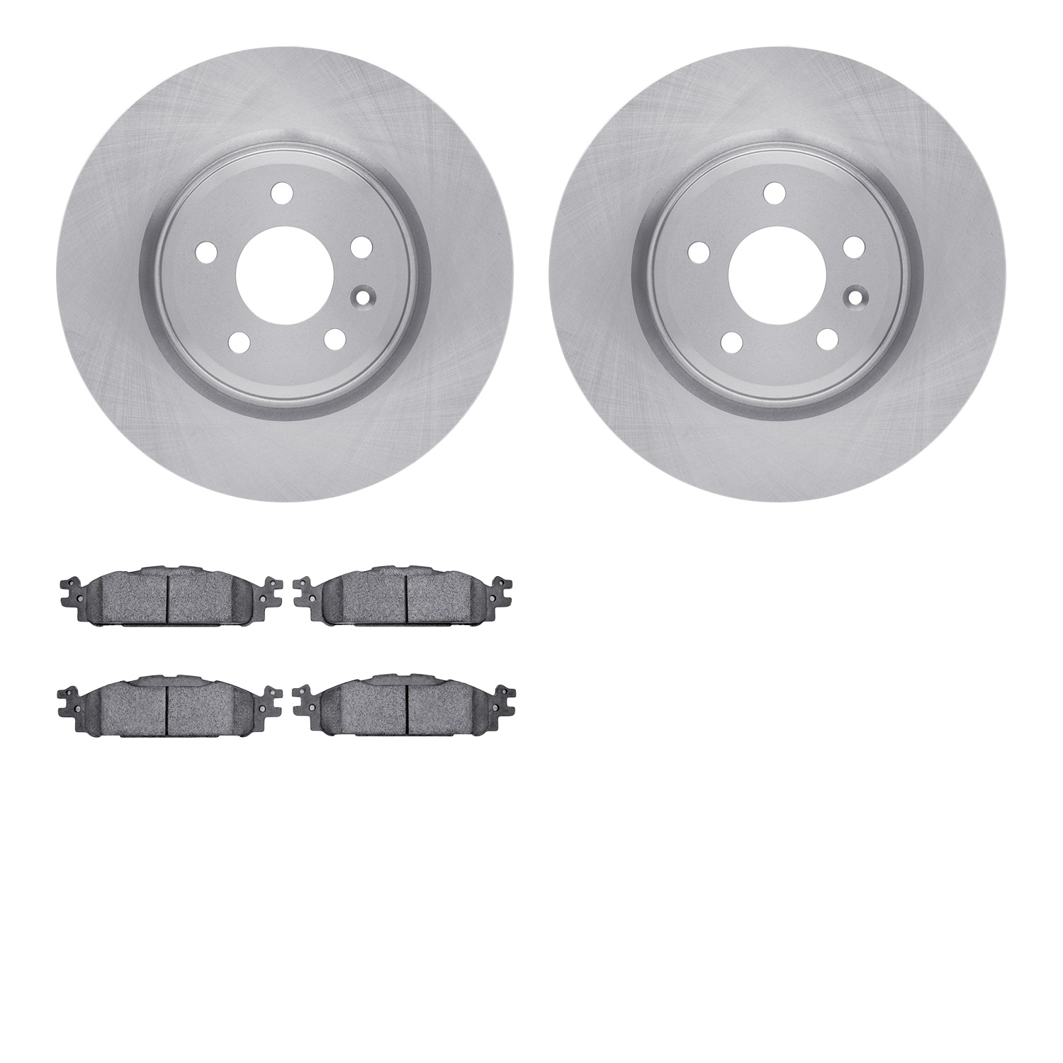 6502-99215 Brake Rotors w/5000 Advanced Brake Pads Kit, 2011-2019 Ford/Lincoln/Mercury/Mazda, Position: Front