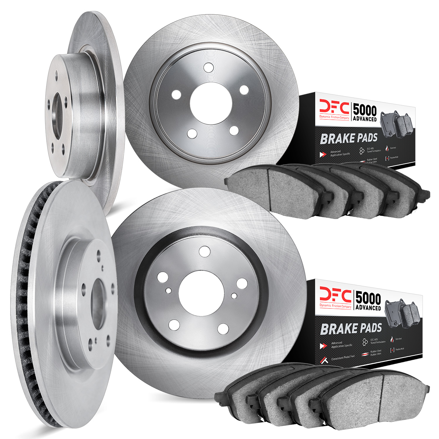 Brake Rotors w/5000 Advanced Brake Pads Kit, 2015-2019