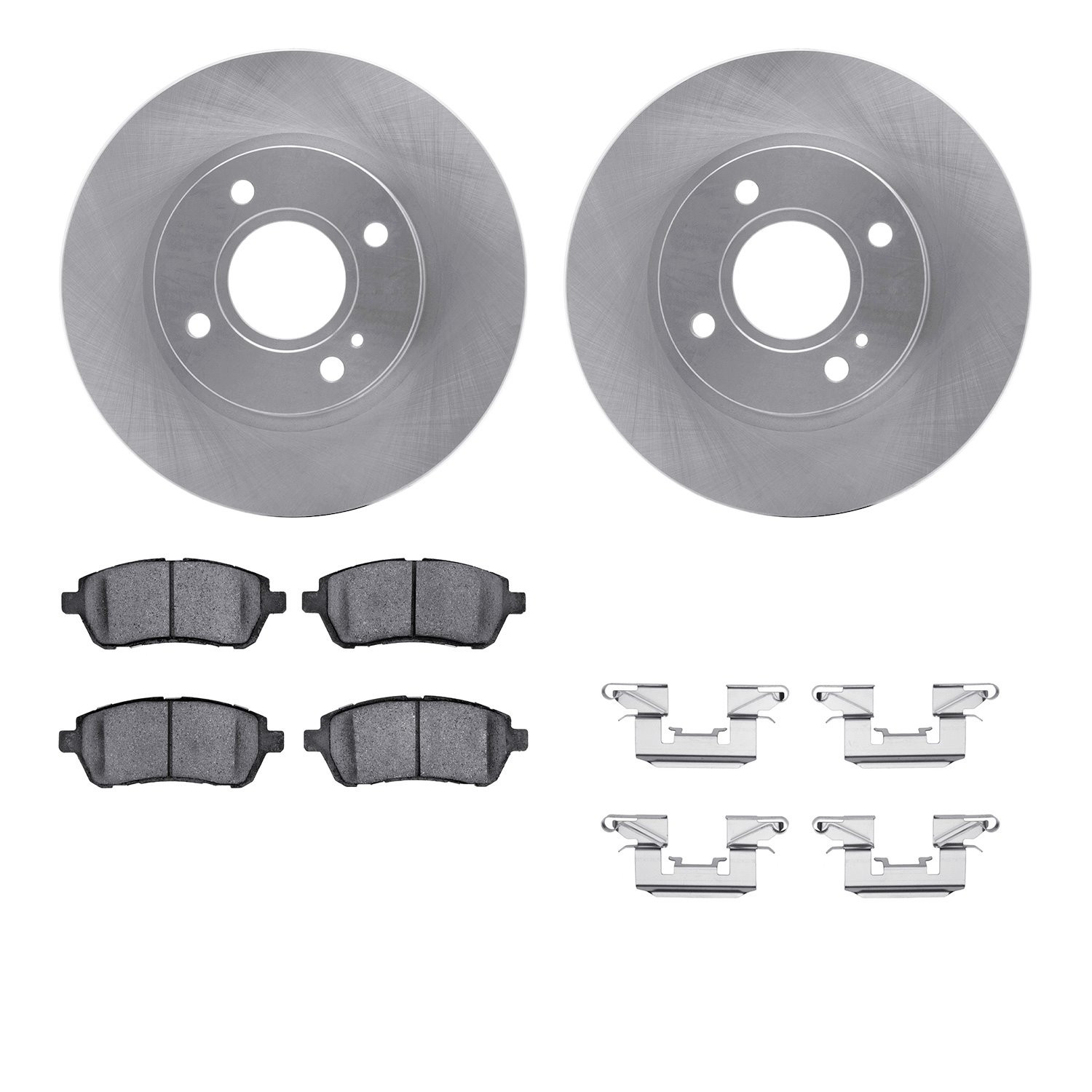 6512-99085 Brake Rotors w/5000 Advanced Brake Pads Kit with Hardware, 2011-2019 Ford/Lincoln/Mercury/Mazda, Position: Front