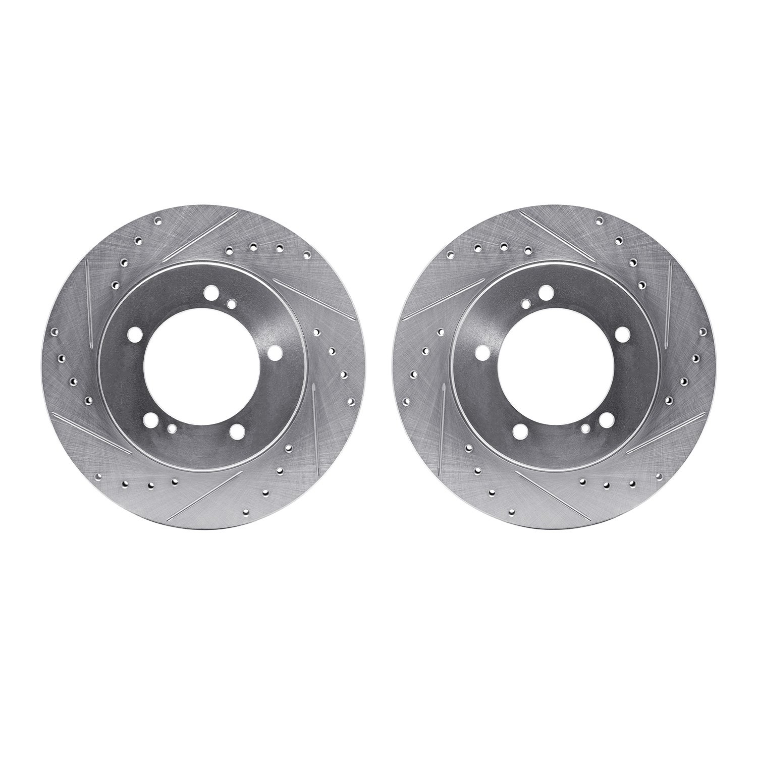Drilled/Slotted Brake Rotors [Silver], 1999-2008 Multiple