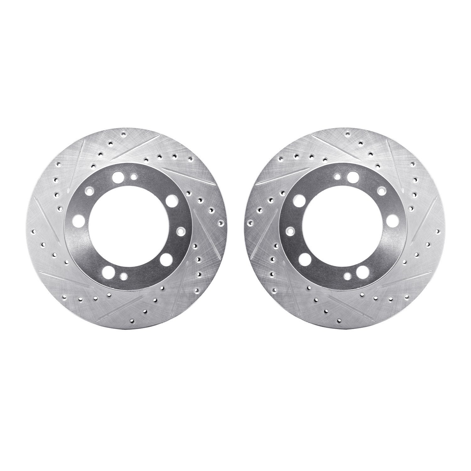 Drilled/Slotted Brake Rotors [Silver], 1987-1989 Porsche