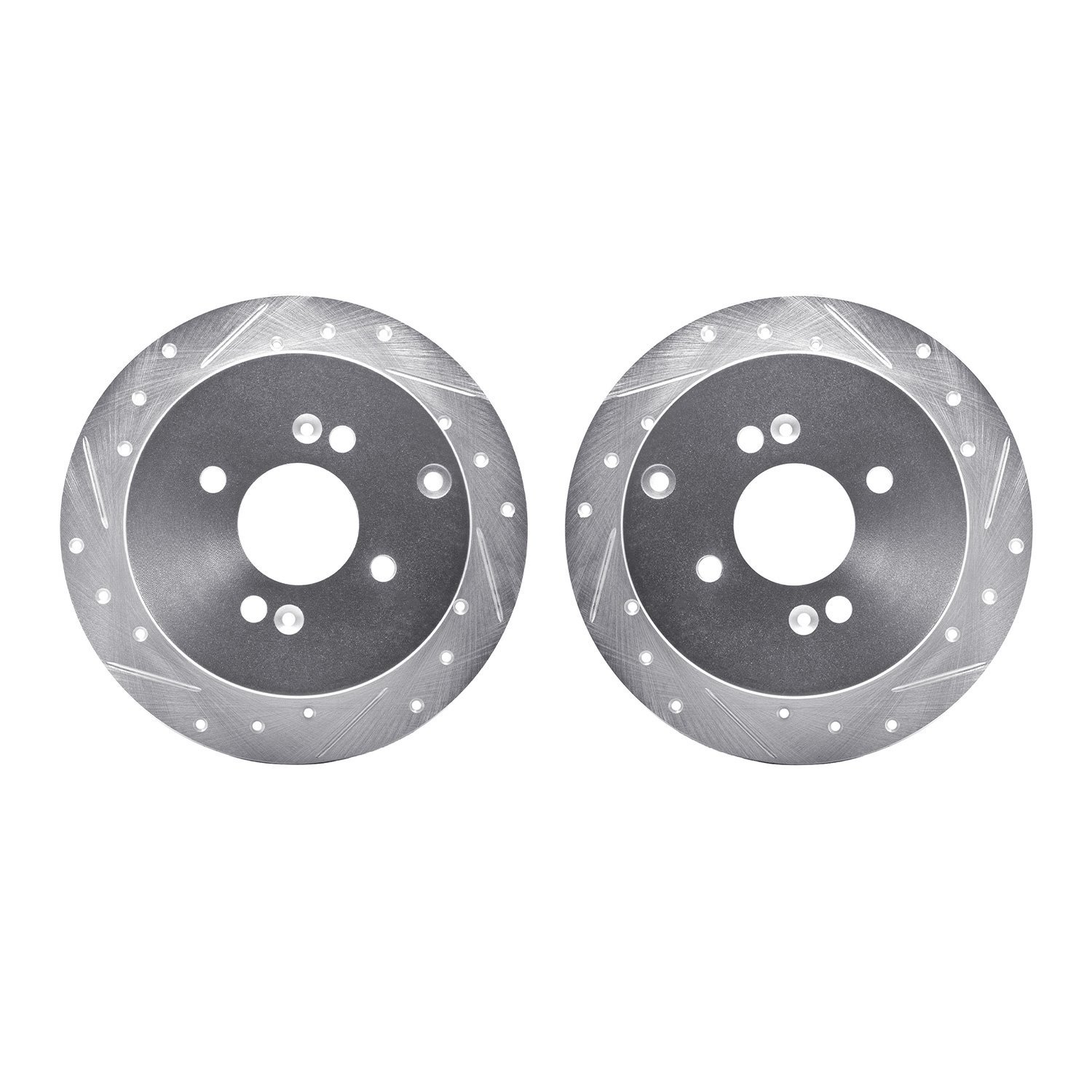 Drilled/Slotted Brake Rotors [Silver], 2006-2012 Multiple