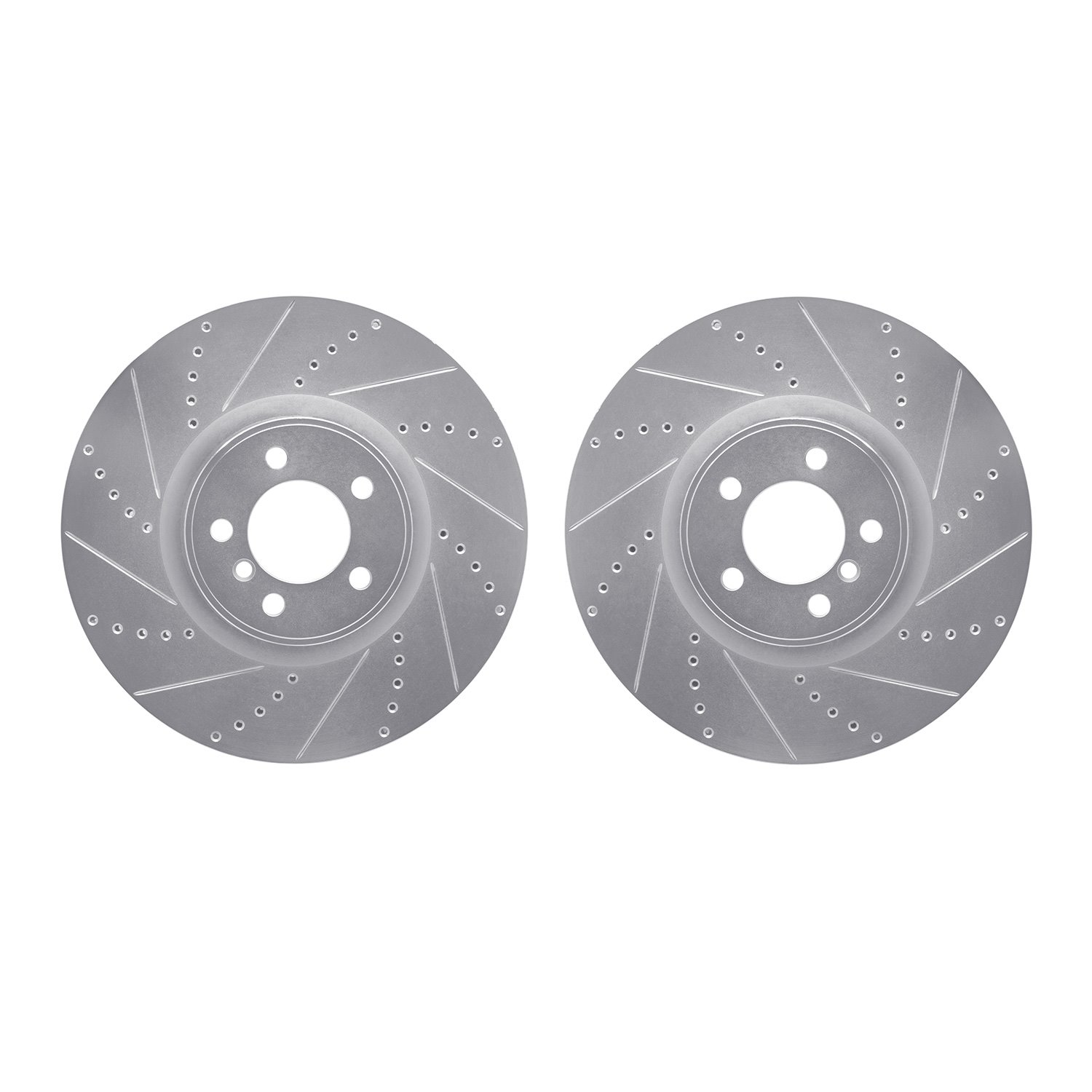 Drilled/Slotted Brake Rotors [Silver], 2010-2012 Land Rover