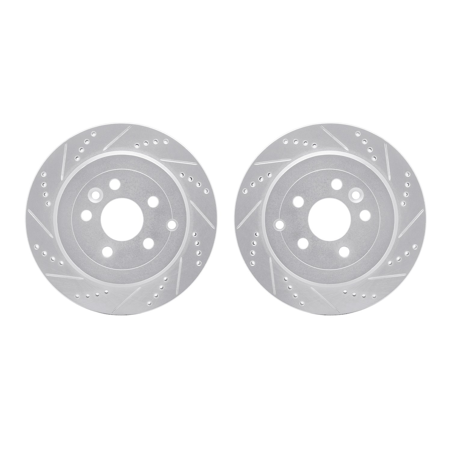 Drilled/Slotted Brake Rotors [Silver], 2008-2012 Land Rover