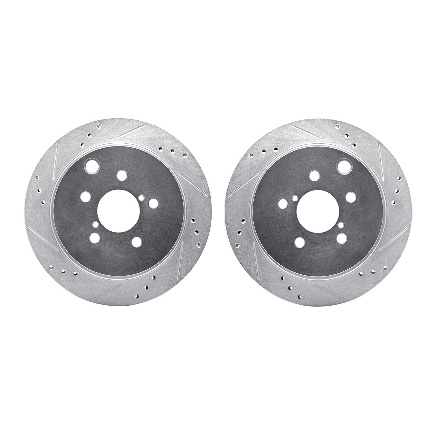 Drilled/Slotted Brake Rotors [Silver], 2014-2018 Subaru