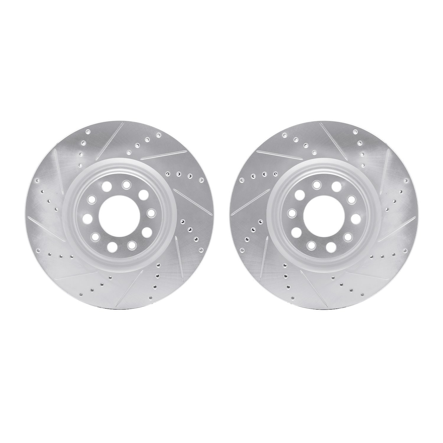 Drilled/Slotted Brake Rotors [Silver], 2017-2021 Alfa Romeo