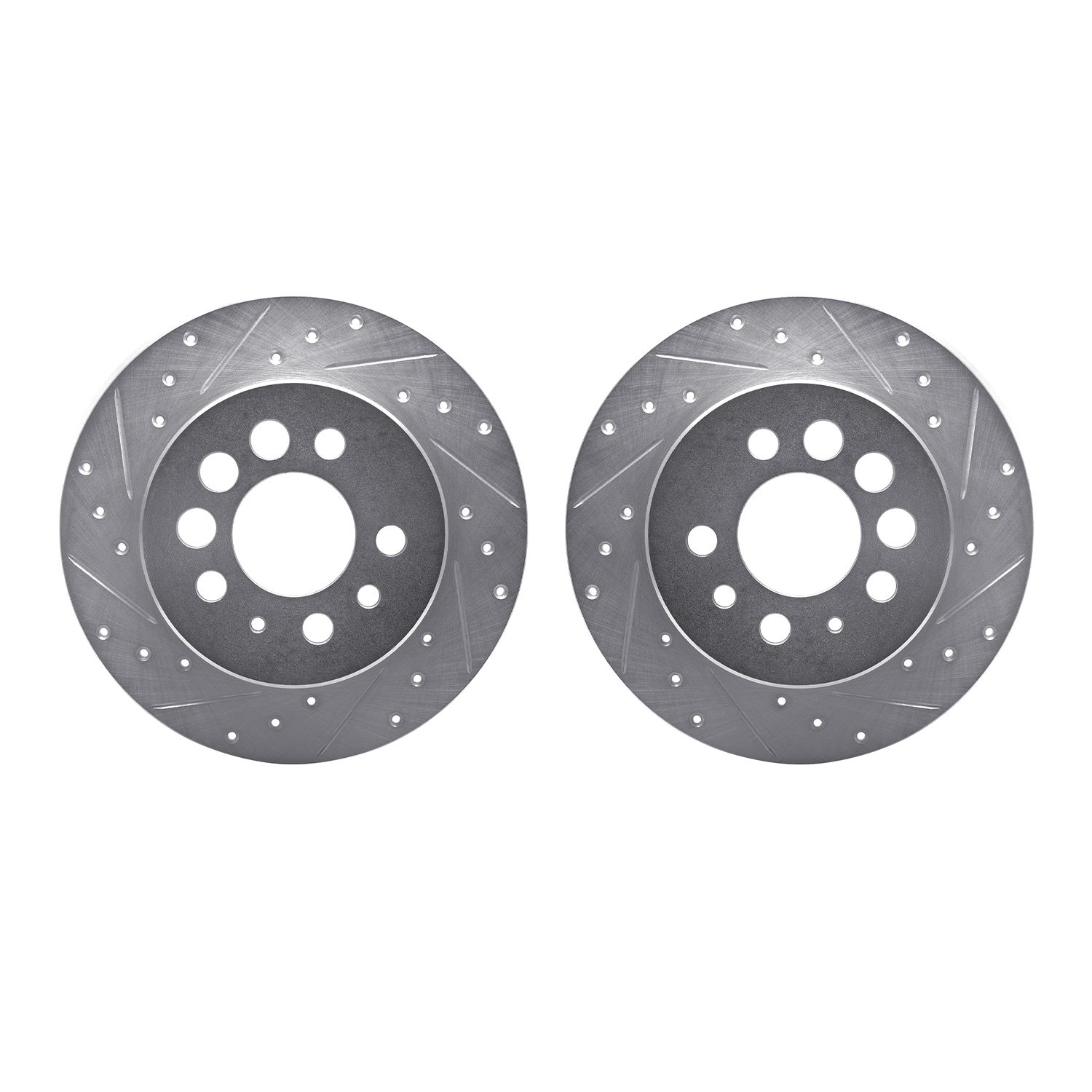 Drilled/Slotted Brake Rotors [Silver], 1974-1997 Volvo